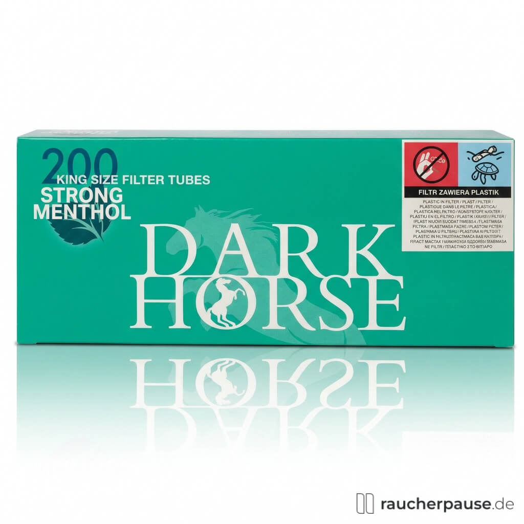 Dark Horse Strong Menthol King Size Filterhülsen | 200 Stück