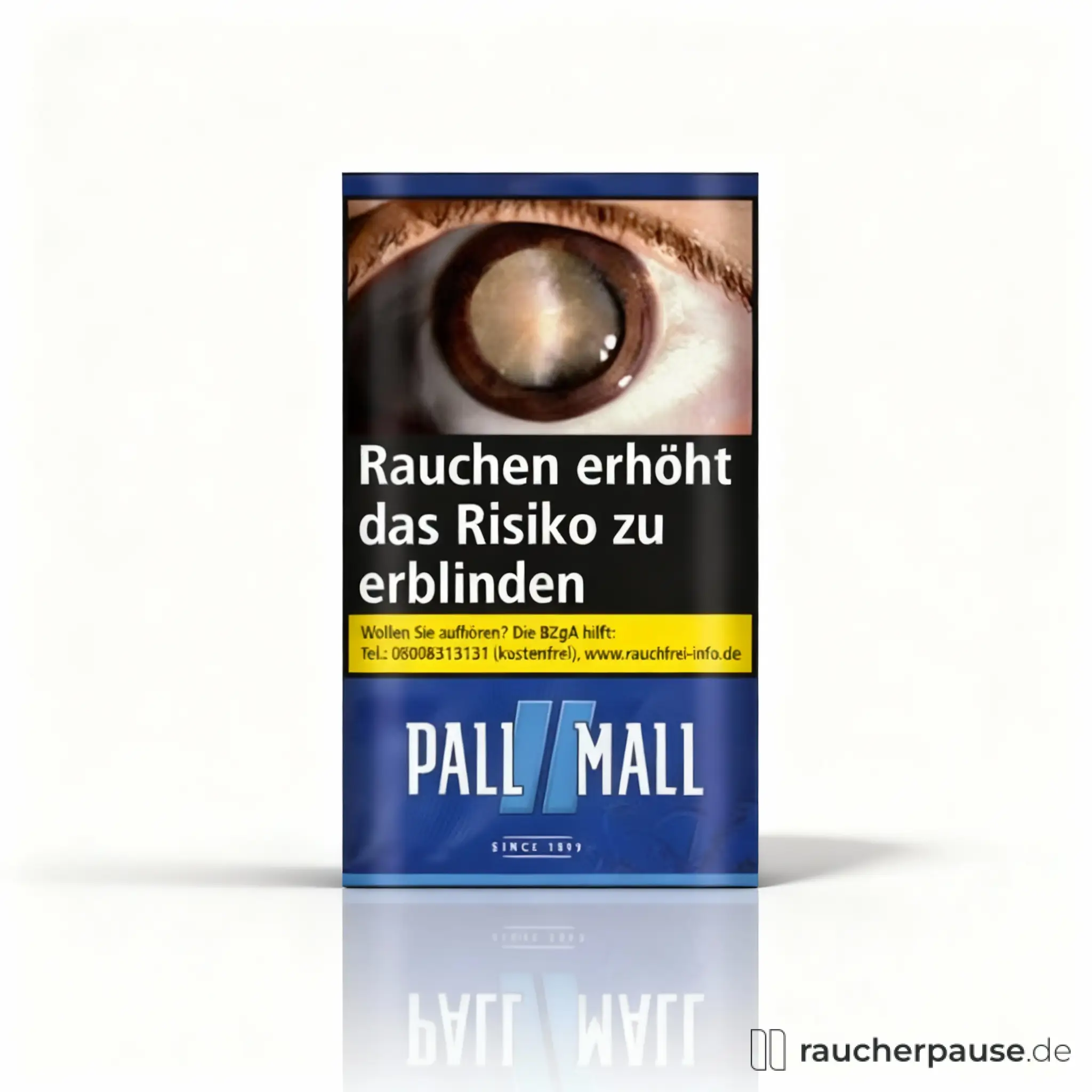 Pall Mall Blue Halfzware Tabakmischung | 50g Pouch | American Blend mit Zusätzen | Ideal zum Drehen | Starke Mischung