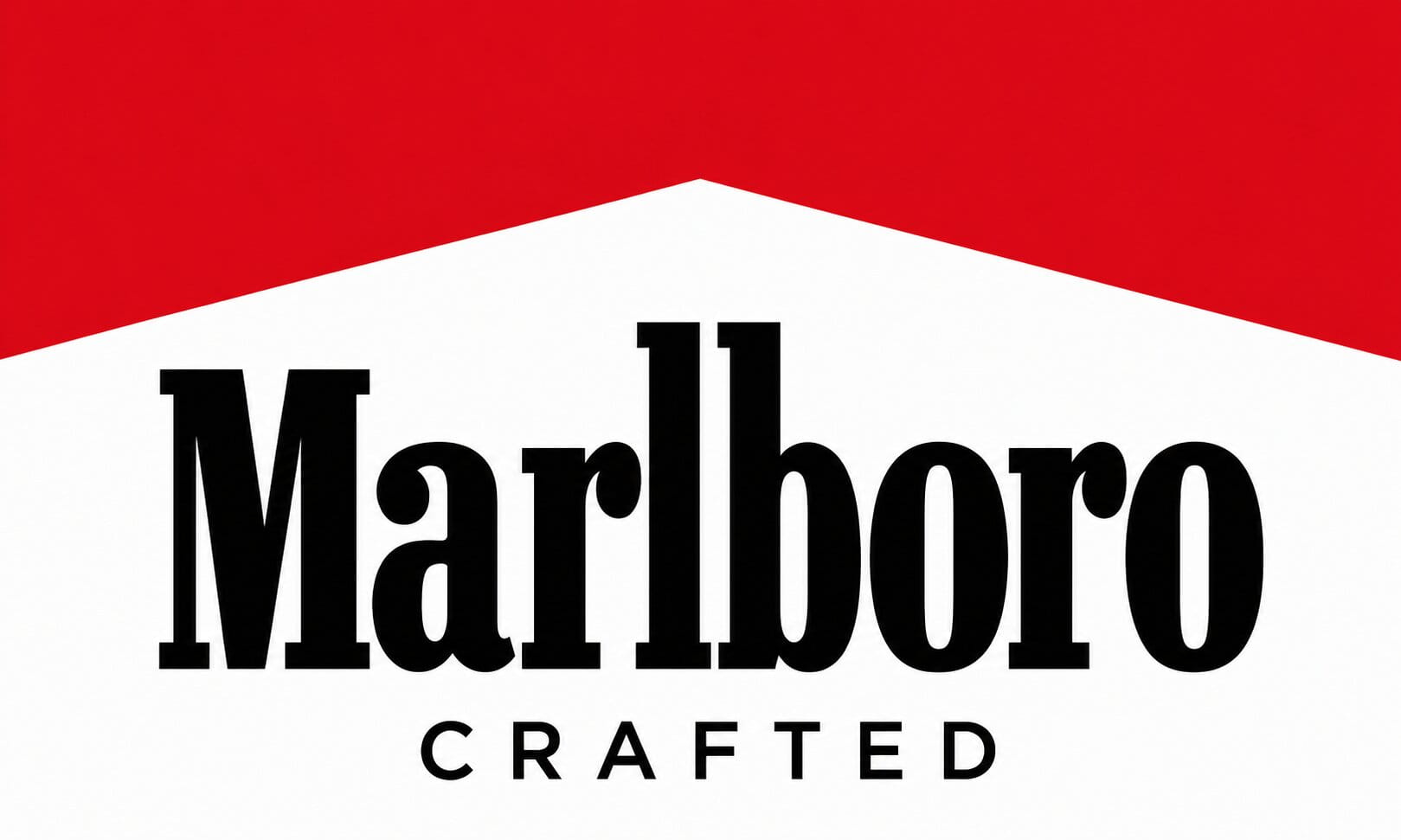 Marlboro Crafted Logo mit rotem Marlboro Design und Crafted Schriftzug