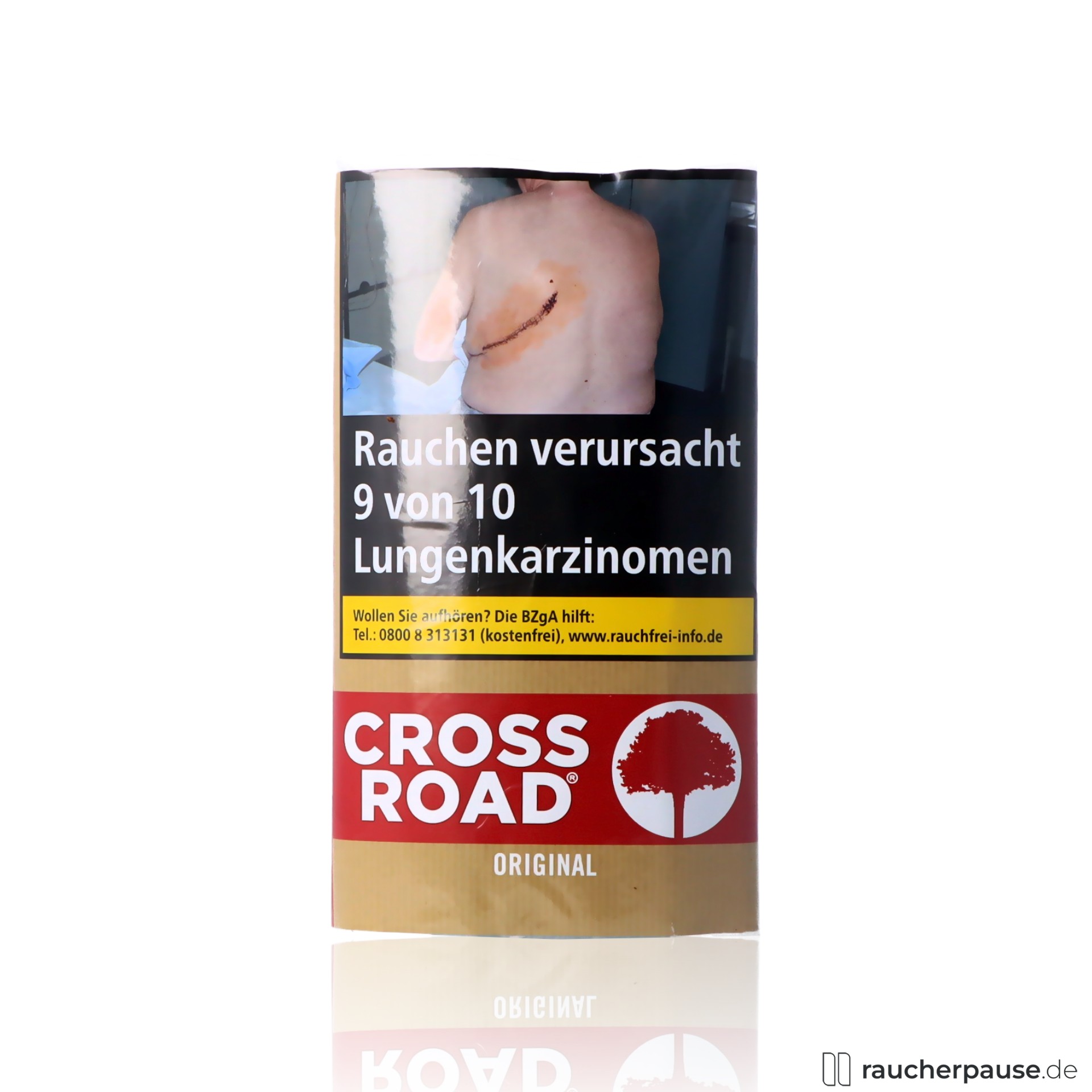 Crossroad Original Red | Drehtabak 30g Pouch | Ohne Zusatzstoffe | American Blend
