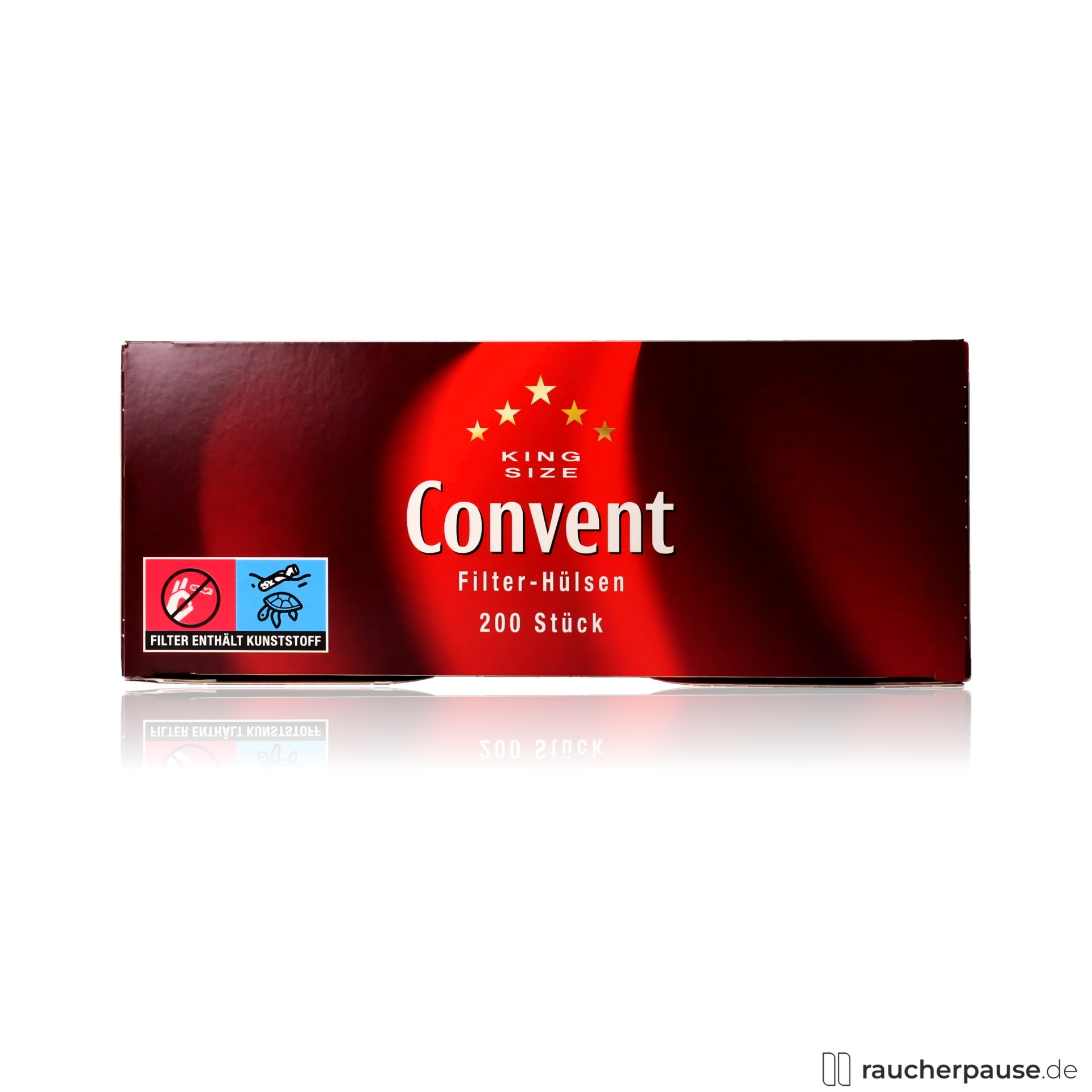 Convent King Size Filterhülsen | 200 Stück | Für Volumentabak | 84mm Länge