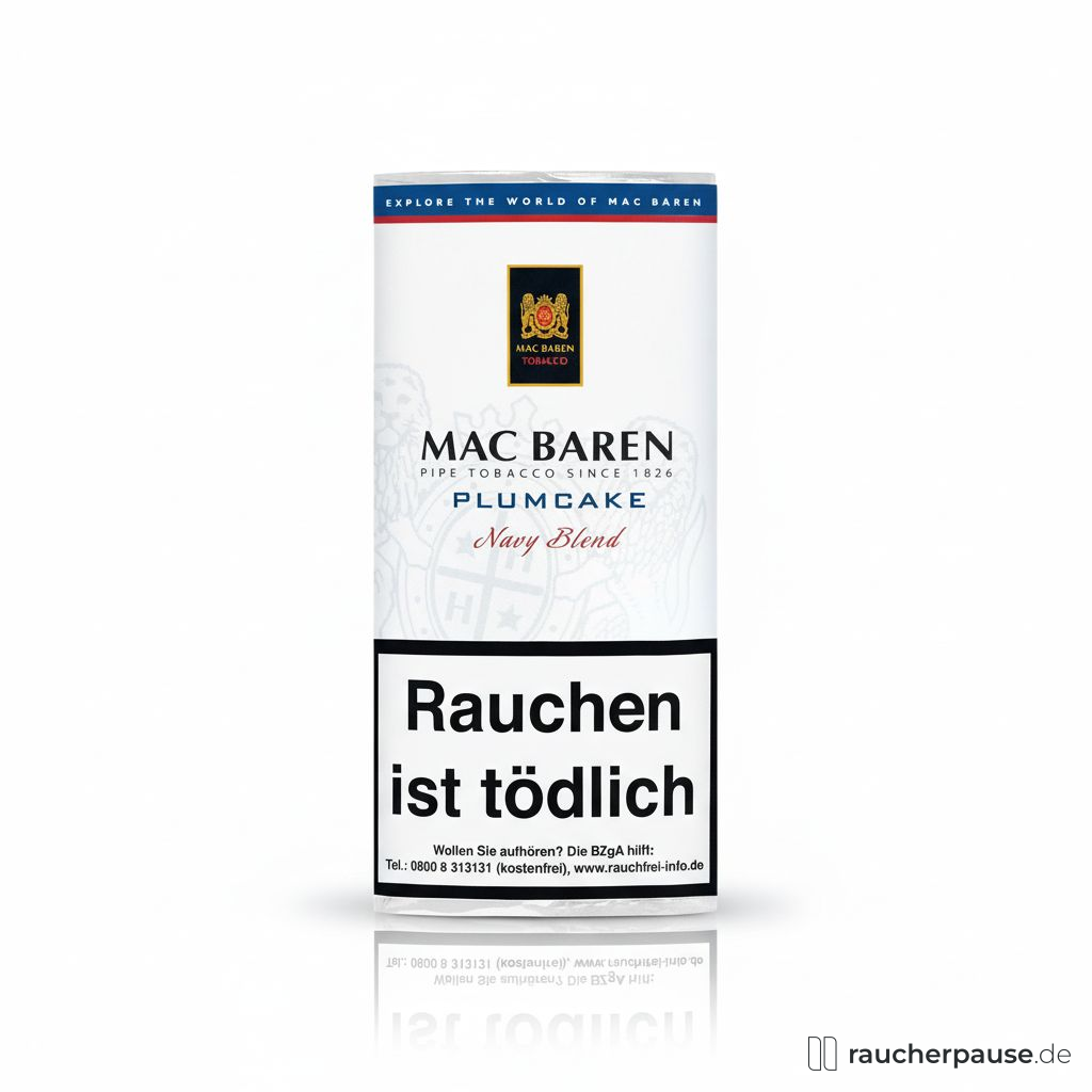 Mac Baren Plumcake Pfeifentabak | 50g Pouch | Virginia, Burley, Cavendish, Latakia | Jamaika Rum