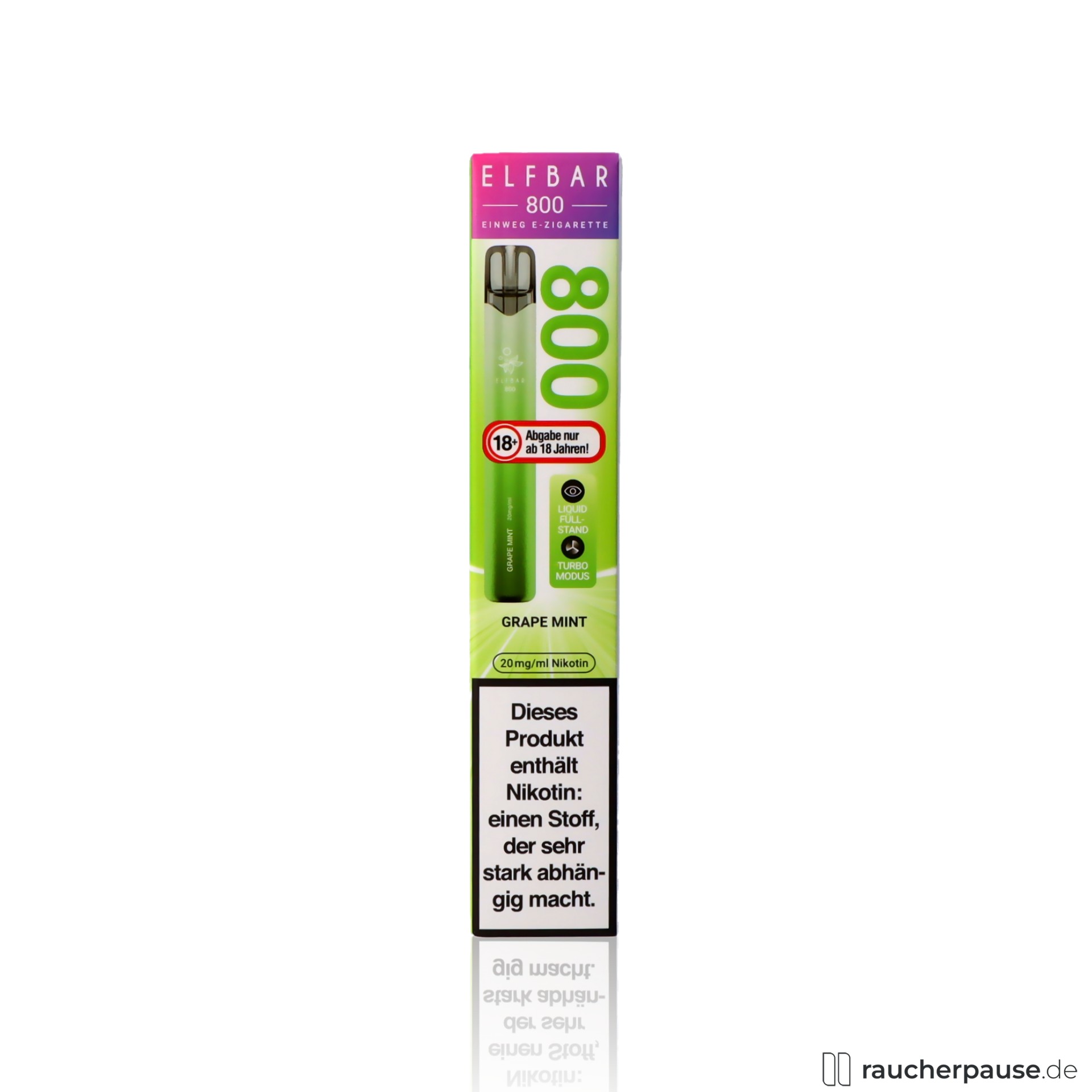 ELFBAR 800 Einweg E-Zigarette | Grape Mint | 20mg Nikotin | 800 Züge