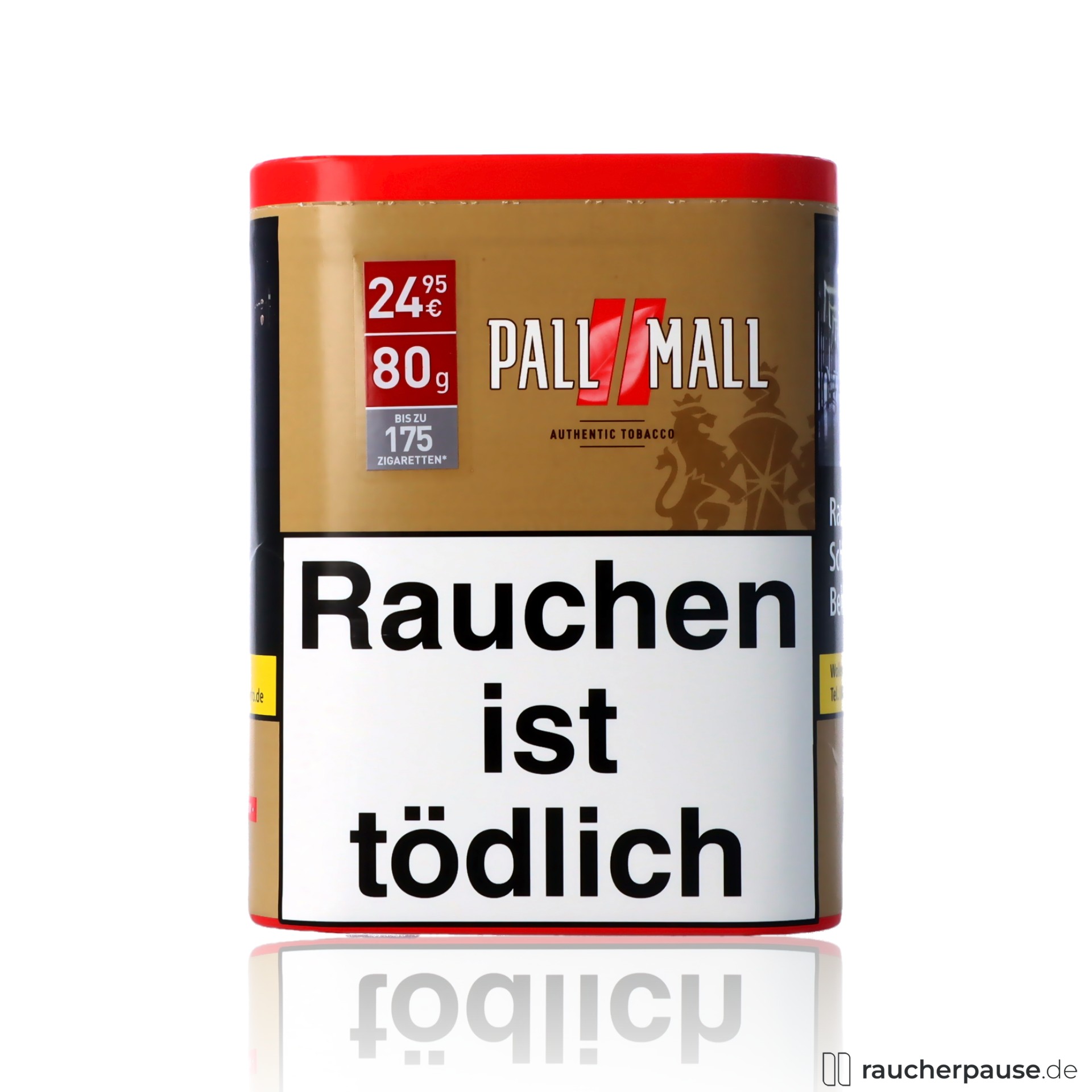 Pall Mall Authentic Red XXL | Volumentabak 80g Dose | Ohne Aromazusätze