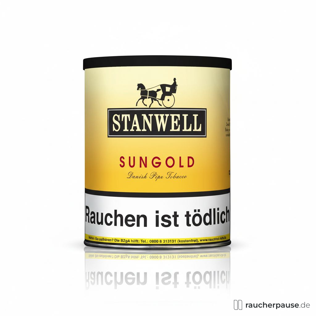 Stanwell Sungold Pfeifentabak | 125g Dose | Virginia, Burley, Black Cavendish | Pfirsich-Vanille Aroma