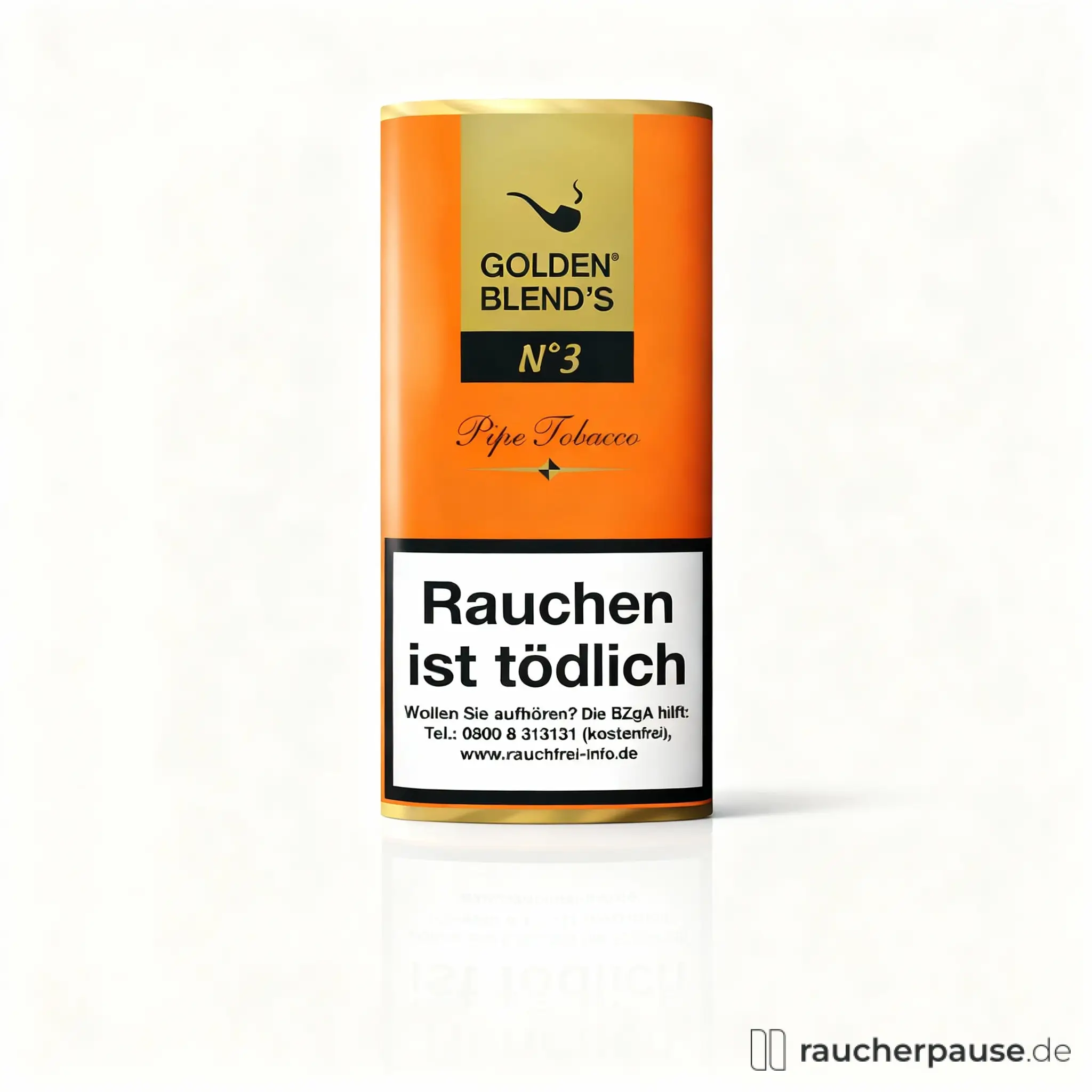 Golden Blend's No.3 Pfeifentabak | 50g Pouch | Honigsüße & Amaretto Aroma | Virginia & Burley Mischung