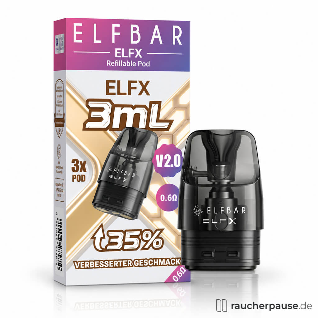 ELFBAR ELFX V2.0 Refillable Pod 0,6 Ohm | 3 Stück | 3 ml