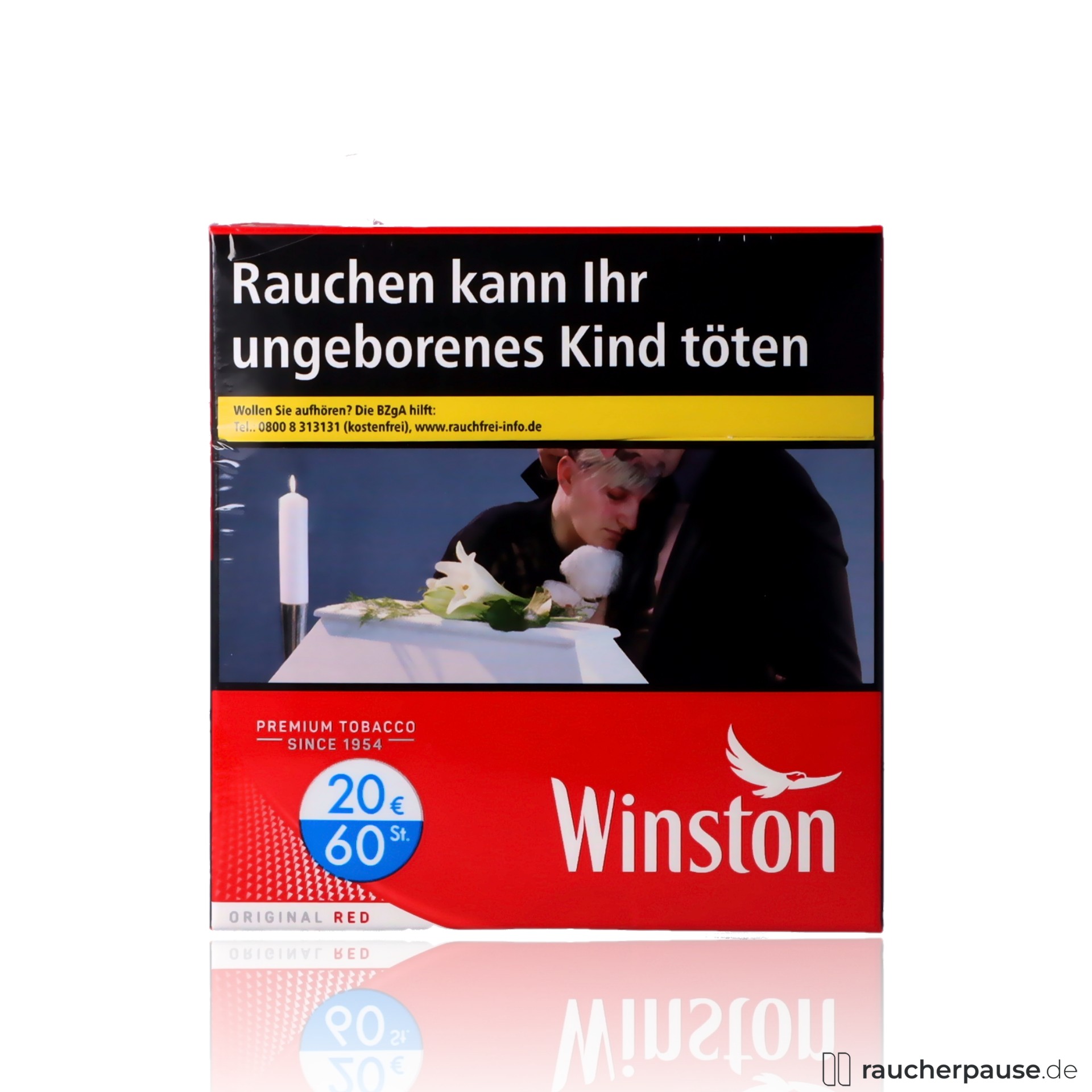Winston Red 6XL Zigaretten | 60 Stk. pro Packung | Kräftiger American Blend Geschmack