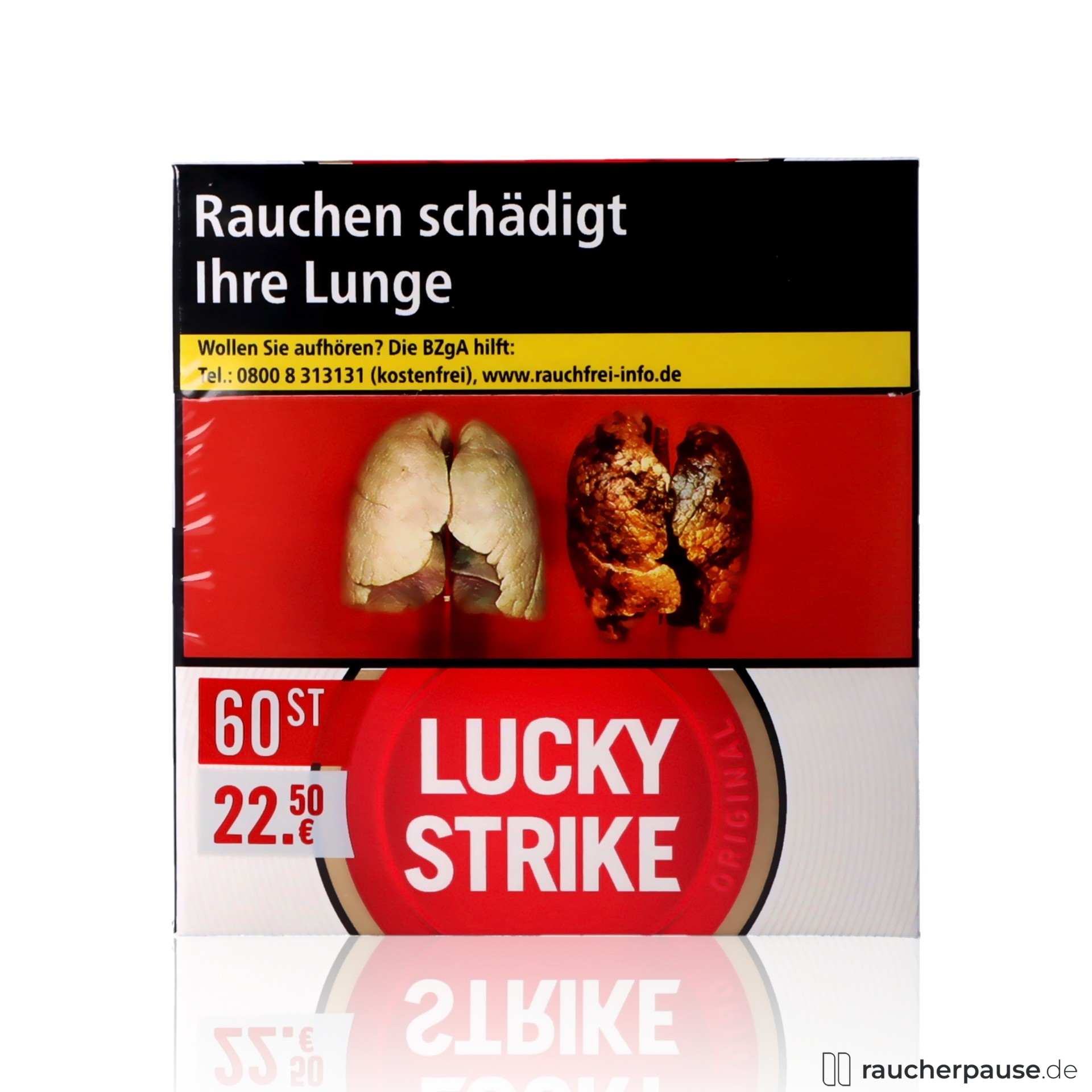 Lucky Strike Red Hercules Zigaretten | 60 Stk. pro Packung | King Size | American Blend
