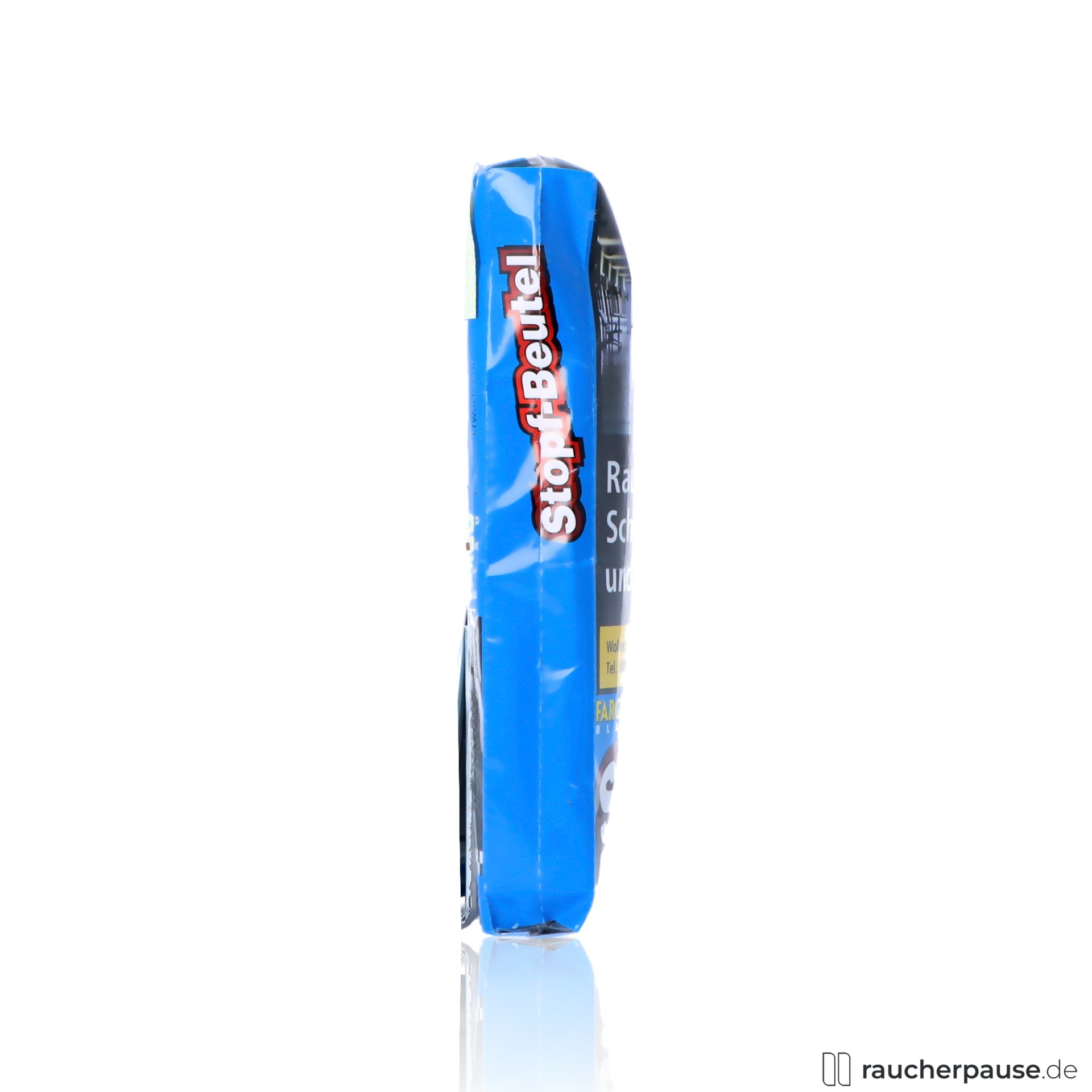 fargo blau tabak 30g pouch american blend feinschnitt , packshot hinterseite