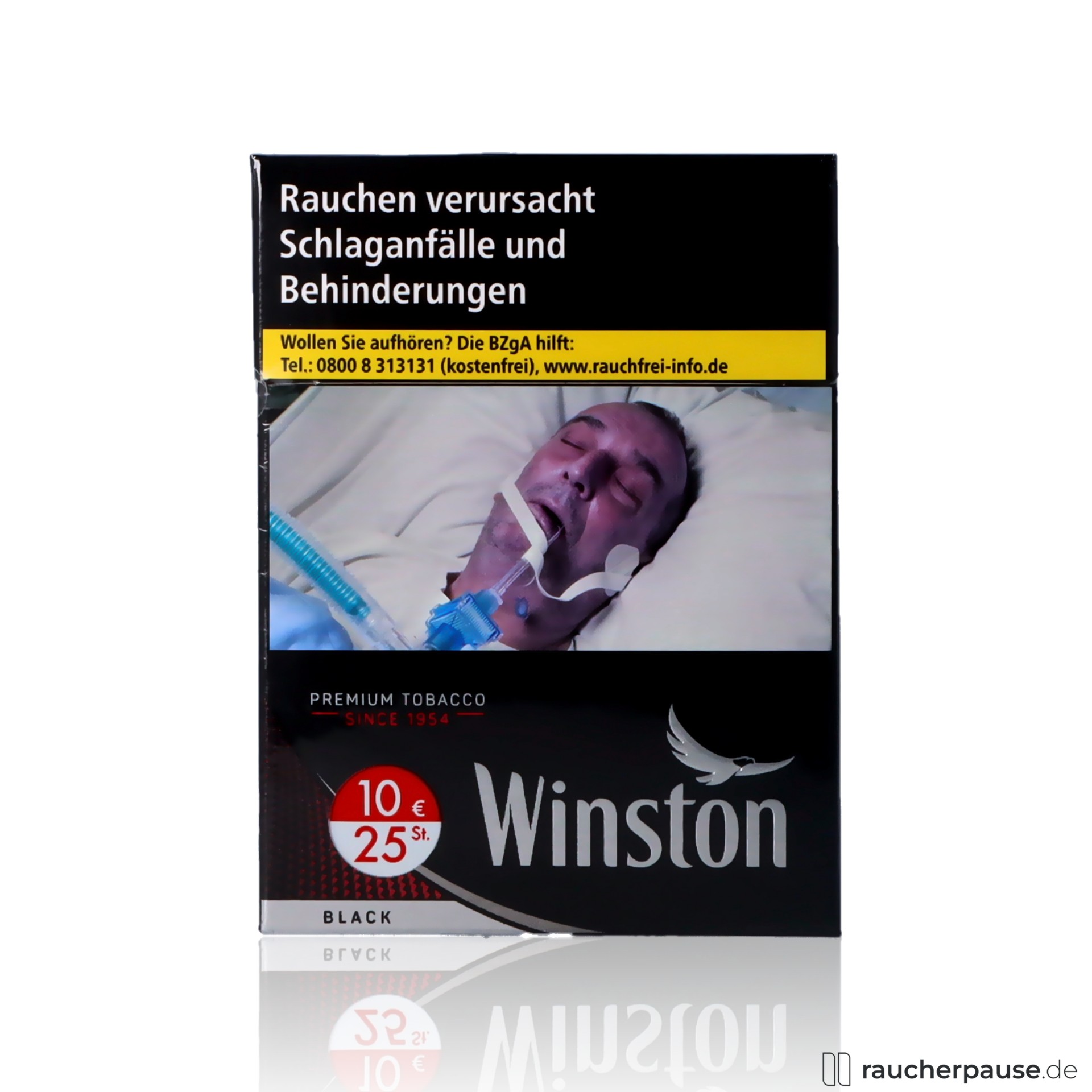 Winston Black XXL Zigaretten | 25 Stk. pro Packung | Intensiv-würziger Virginia-Tabak