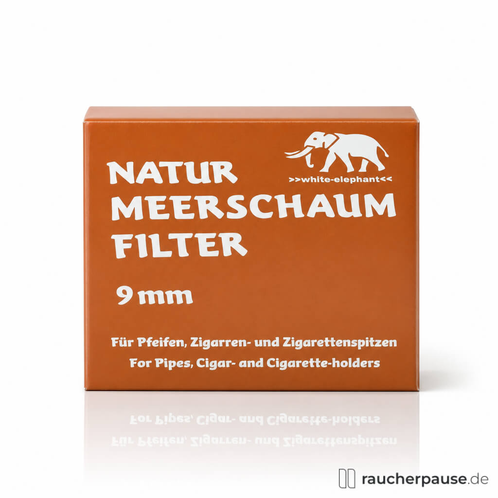 White Elephant Meerschaumfilter 9 mm | 40 Stück