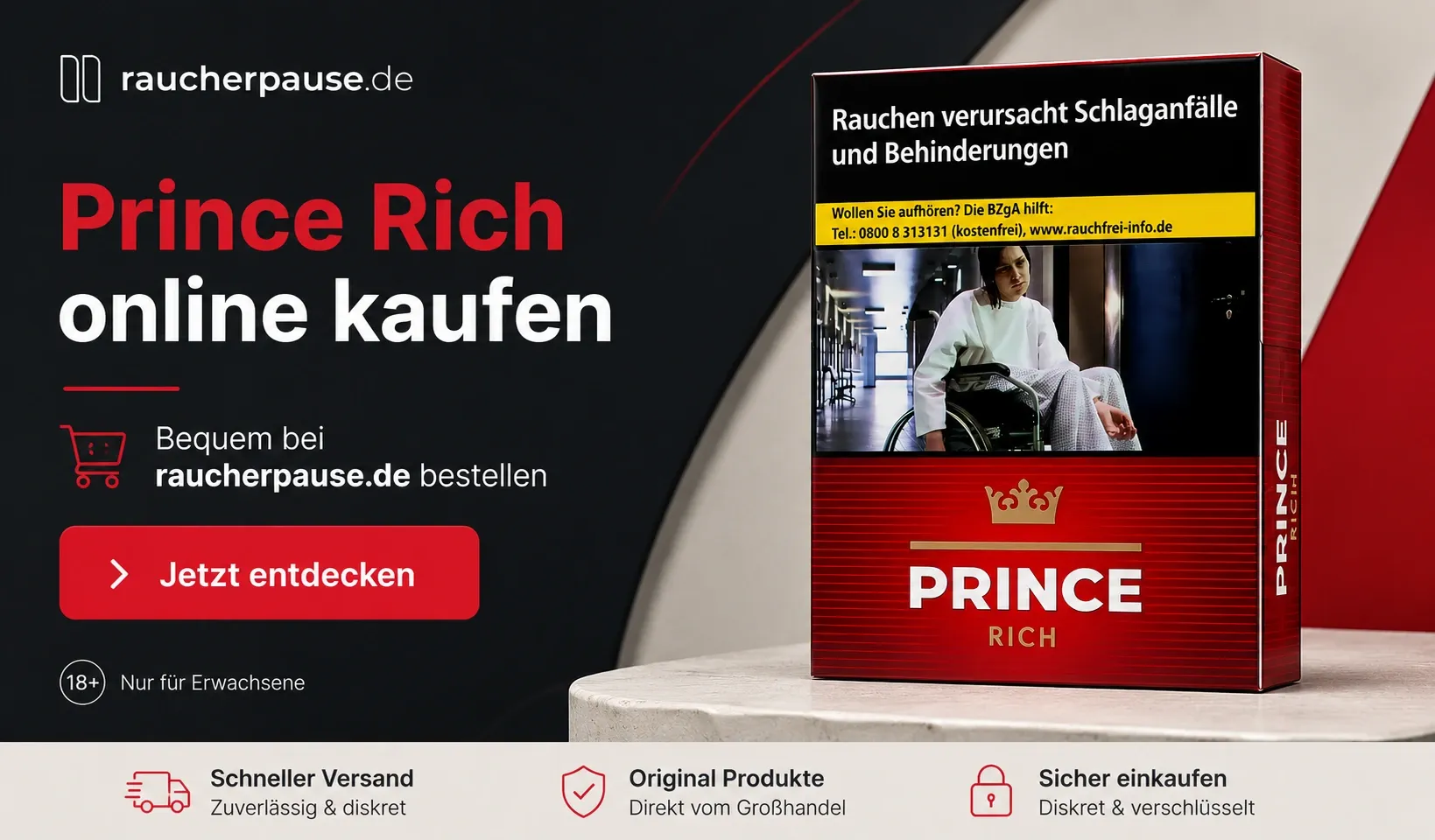 Prince Rich Zigaretten kaufen – Prince Zigaretten mit Markengeschichte seit 1957