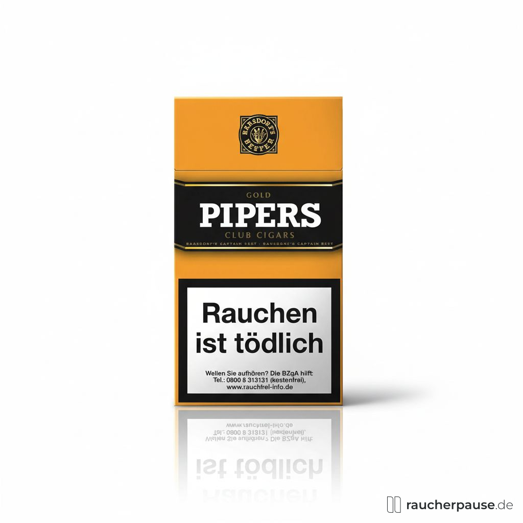 Pipers Club Cigars Gold Vanilla | 10 Senoritas | Vanillearoma | 100% Tabak | 98mm Pipers Club Cigars Gold Vanilla | 10 Senoritas | Vanillearoma | 100% Tabak | 98mm