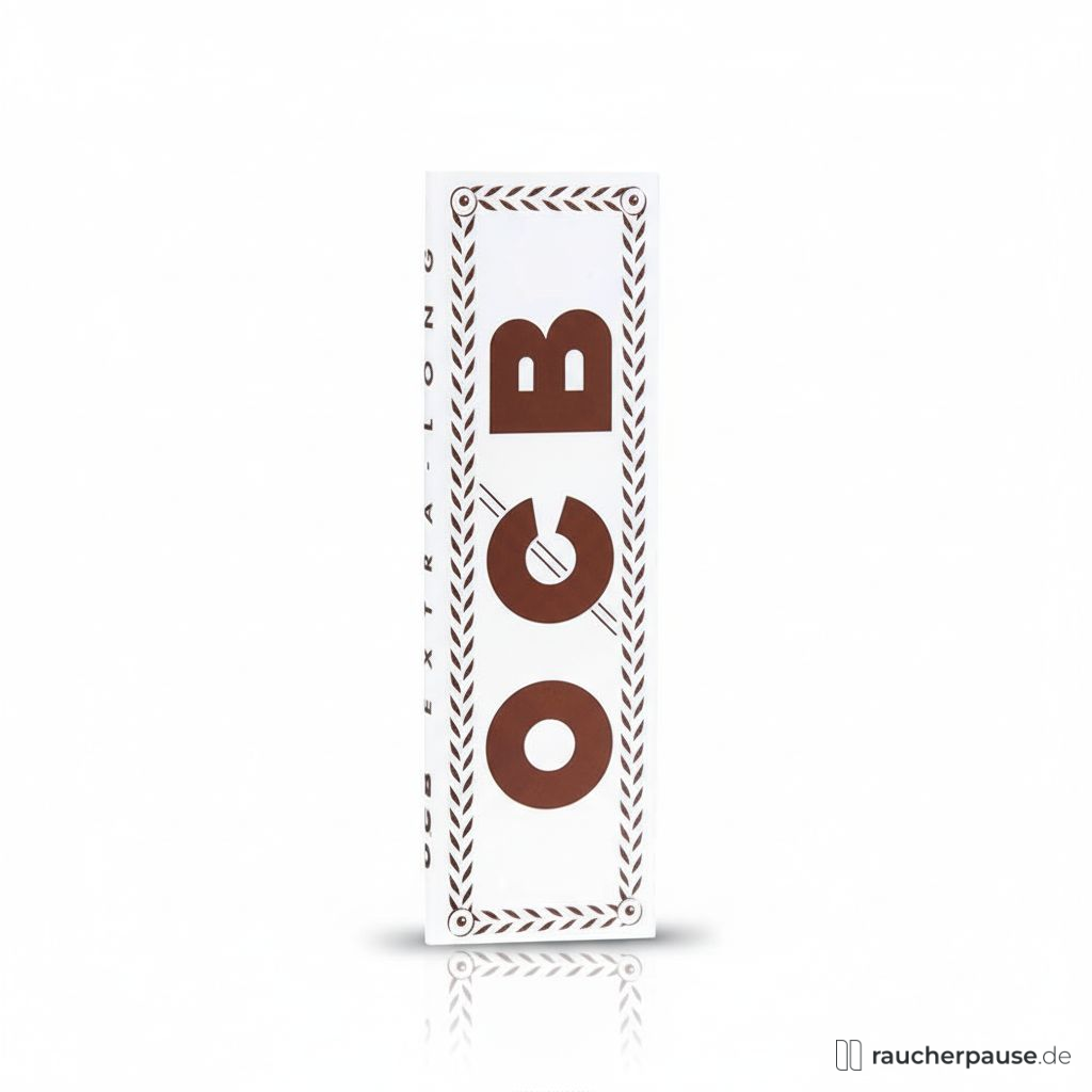 OCB White Long Zigarettenpapier | 32 Blättchen | Langsam brennend & Geschmacksneutral | Aus reinem Flachs