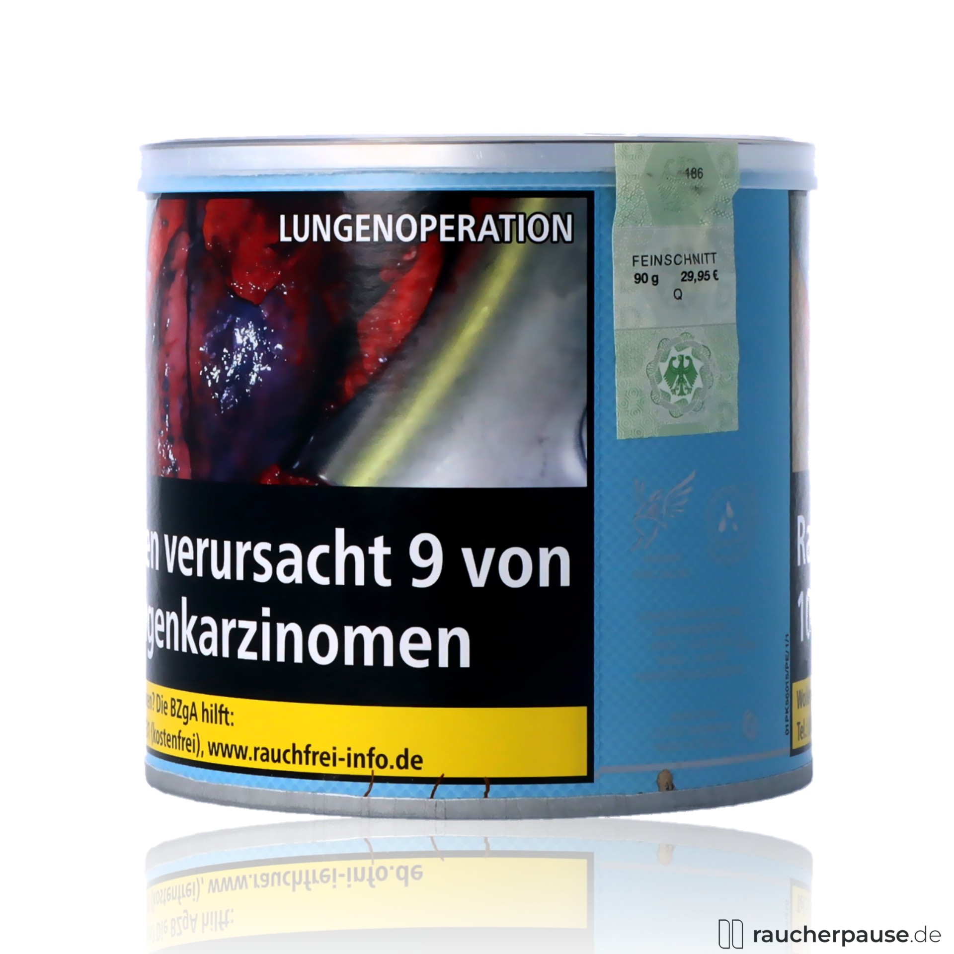 gauloises melange hellblau dose feinschnitt drehtabak air cured aroma , packshot vorderseite