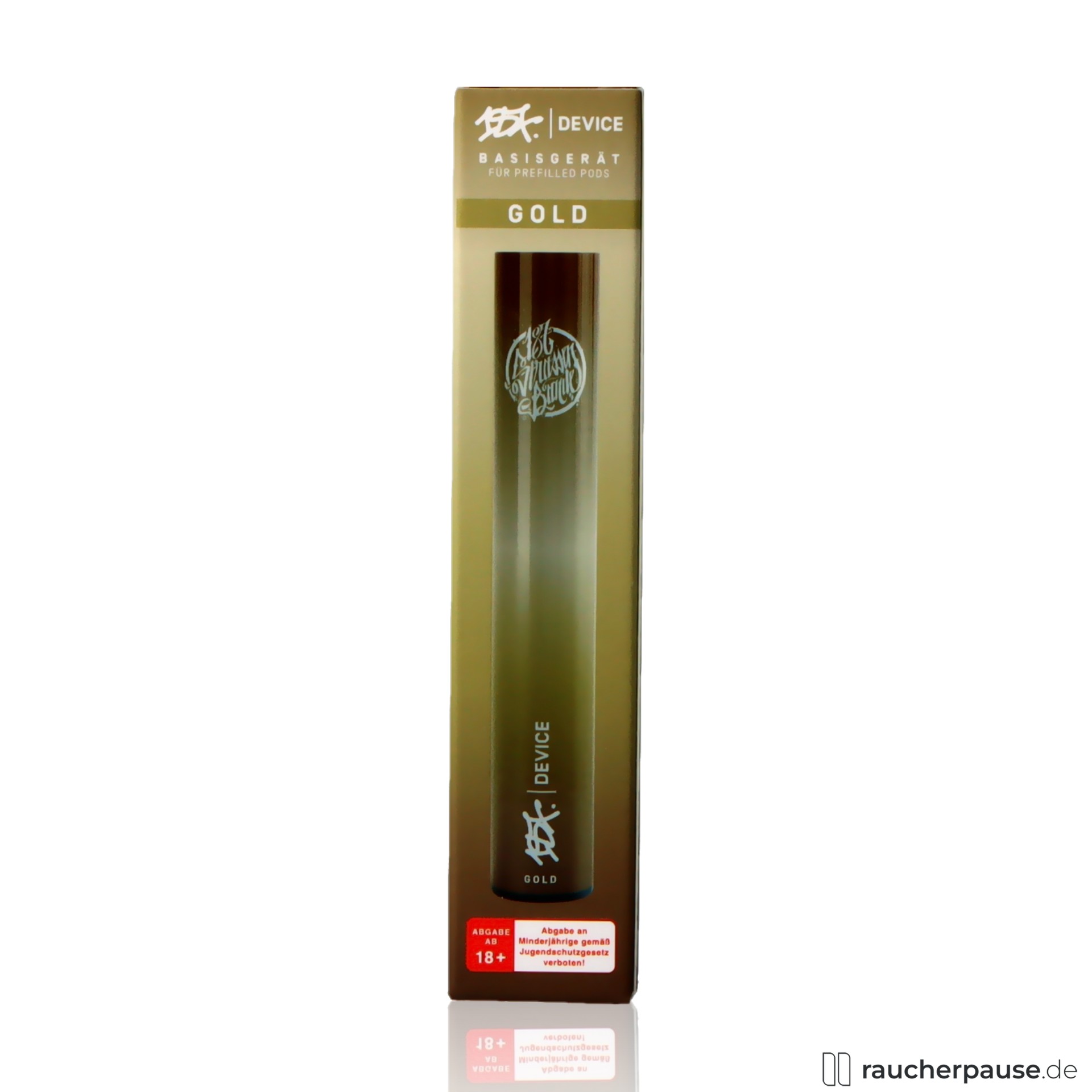 187 Strassenbande E-Zigarette GOLD | 500mAh Akku | USB-C, Kompakt strassenbande e zigarette gold usb c kompakt , packshot seitlich