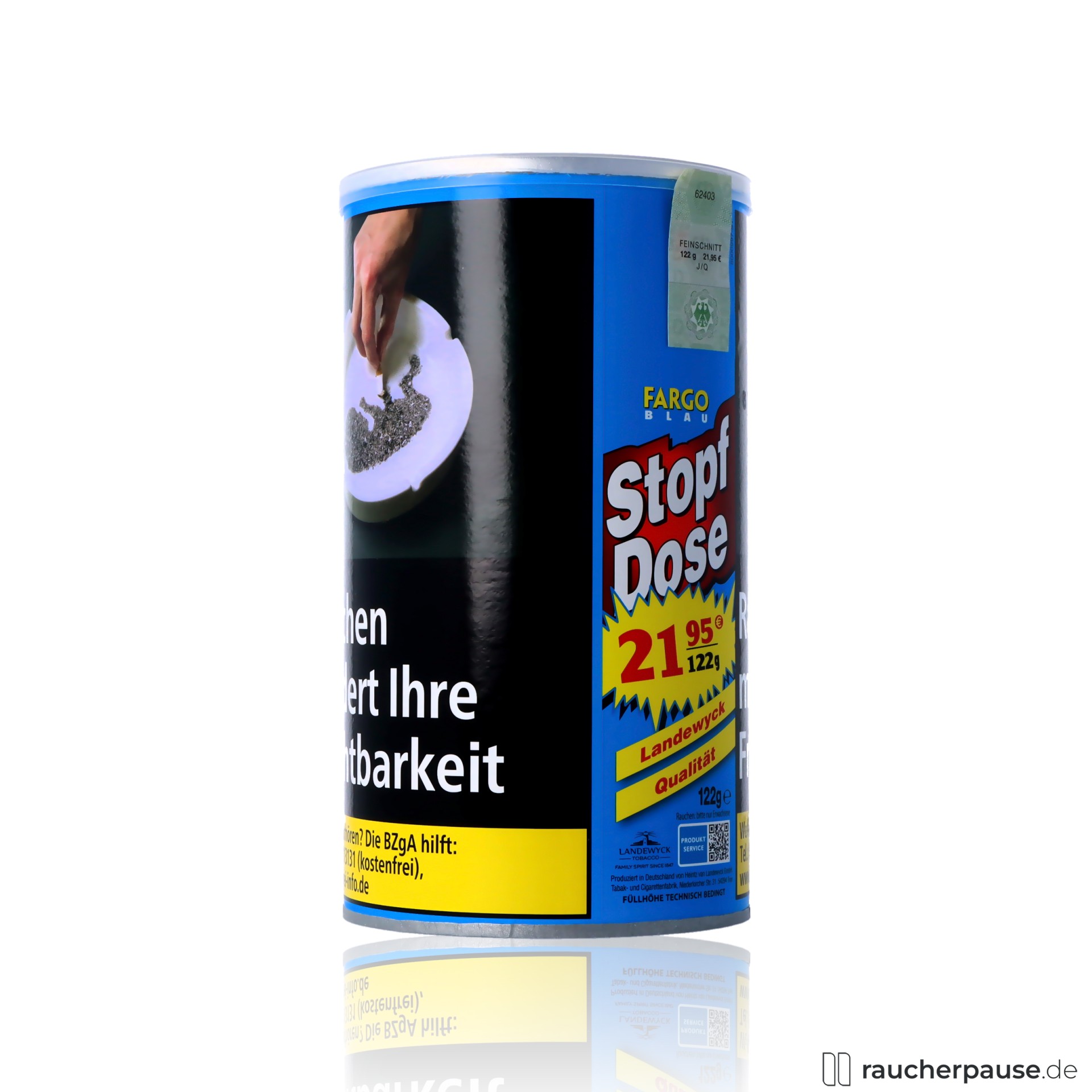 fargo blau tabak xxl spar dose american blend feinschnitt , packshot seitlich