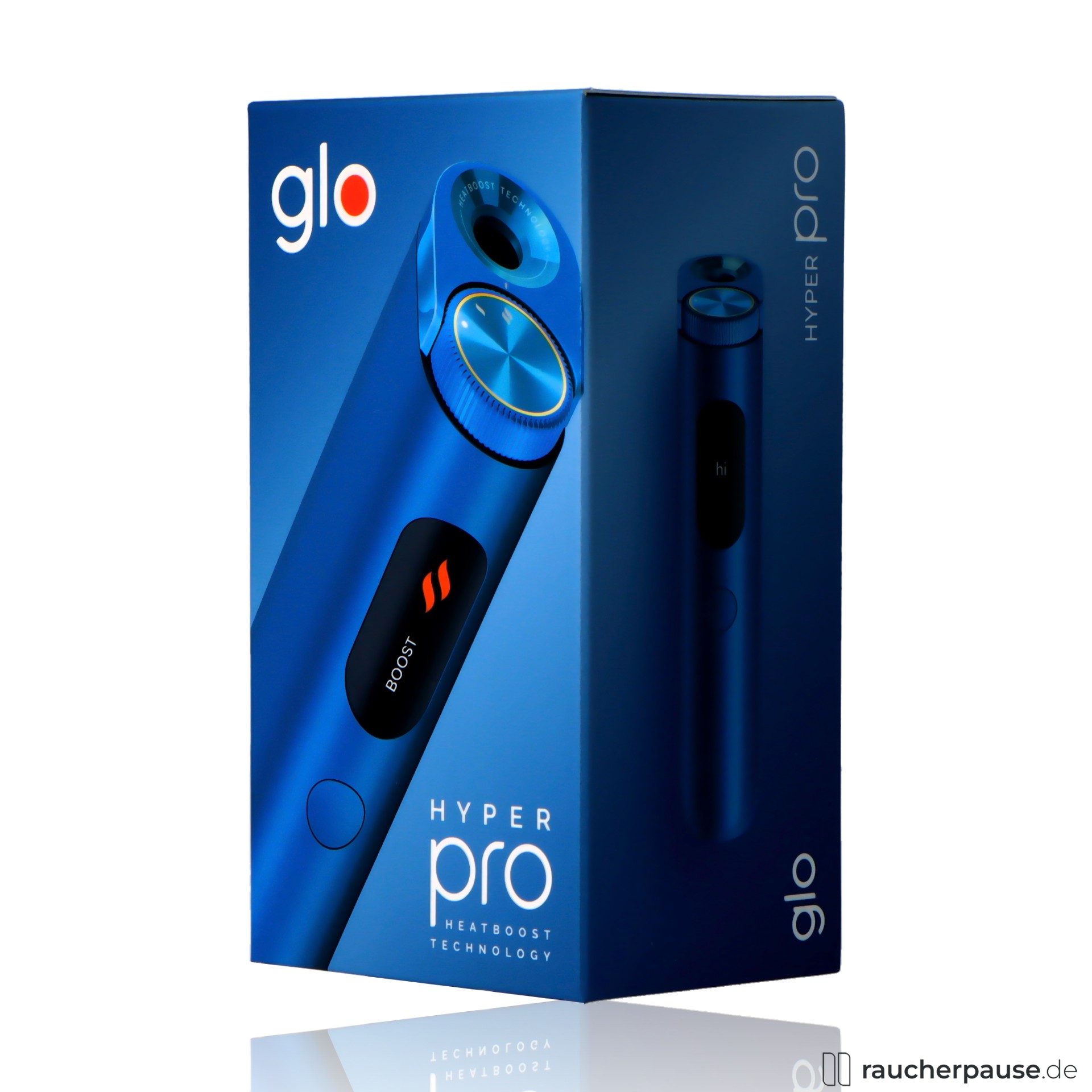 glo, glo hyper x2 air tabakerhitzer lapis blue blau leicht kompakt bis zu sessions , packshot hinterseite