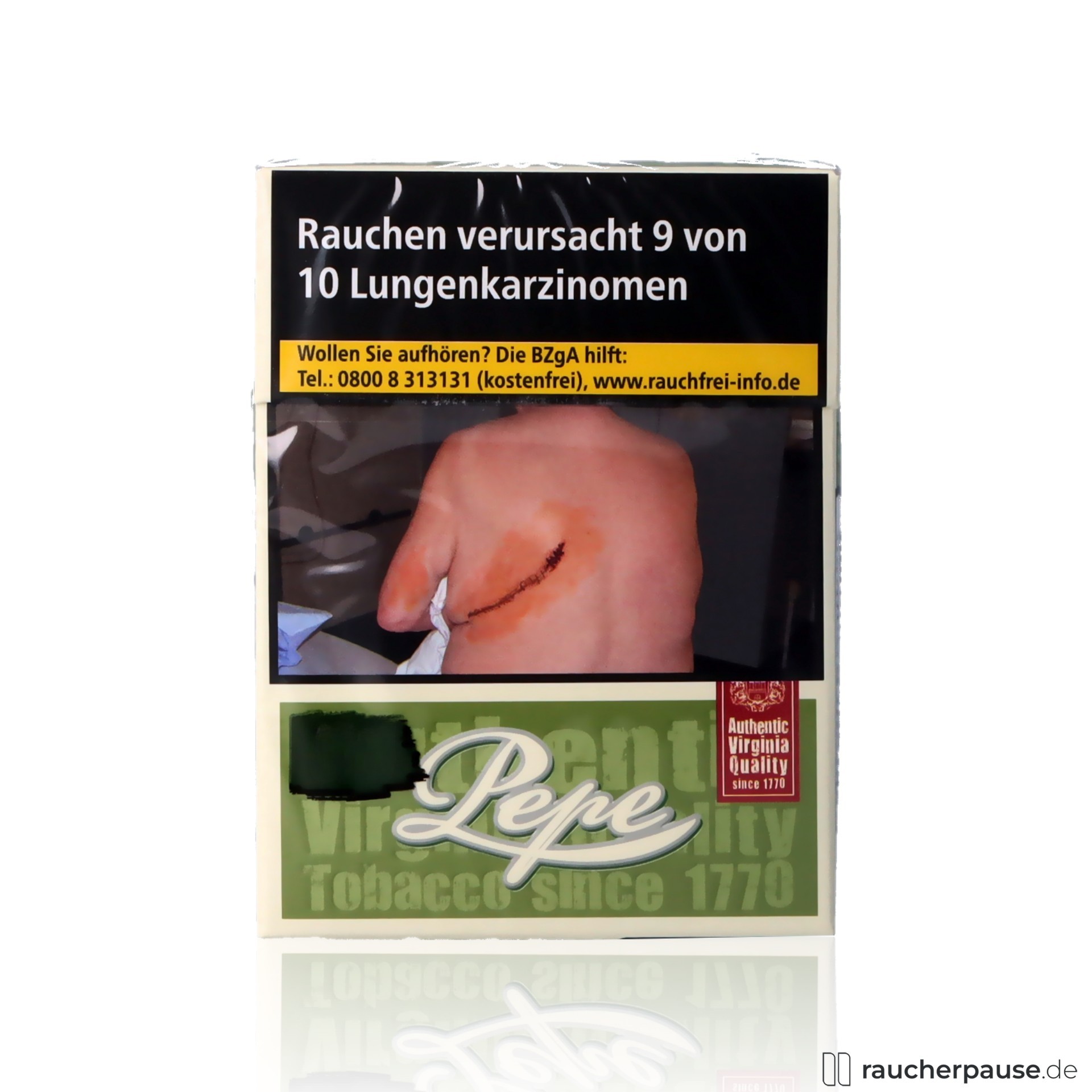Pepe Rich Green Zigaretten | 29 Stk. pro Packung | Ohne Zusatzstoffe Pepe Rich Green Zigaretten | 29 Stk. pro Packung | Ohne Zusatzstoffe