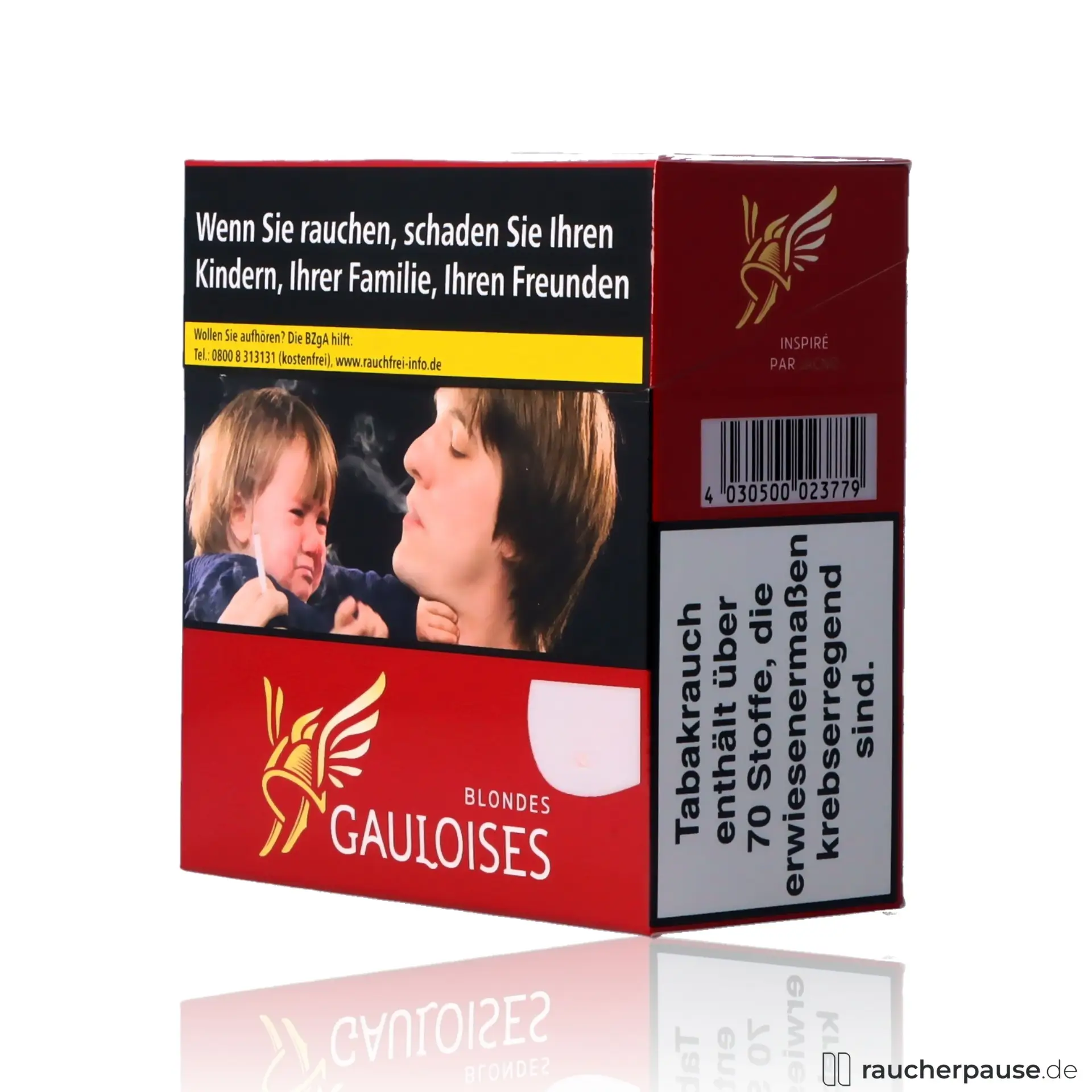 Gauloises Blondes Rot Zigaretten in King Size mit fein-würzigem Aroma in einer Packung mit 60 Stück.