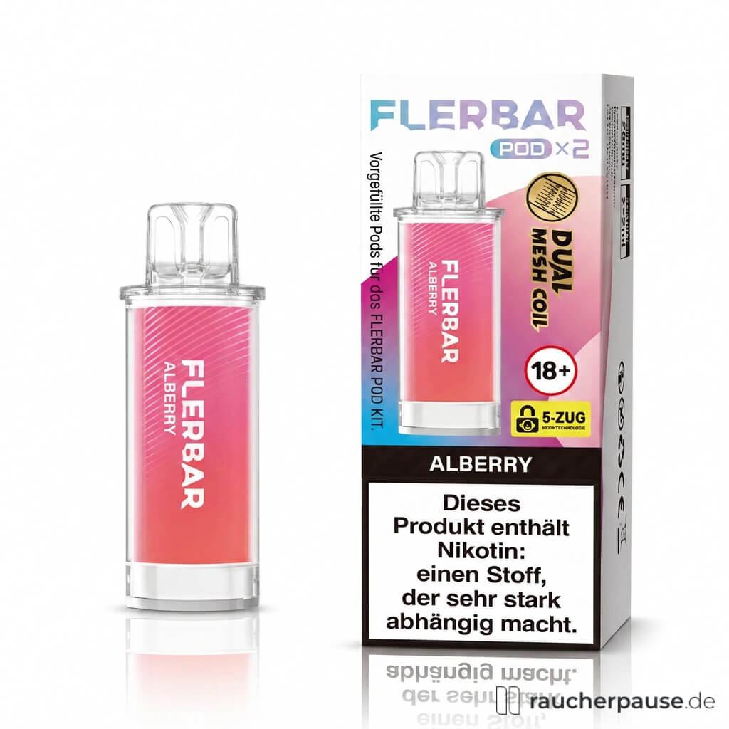Flerbar Alberry Prefilled Pods | 2 Stück | 20 mg/ml Nikotin