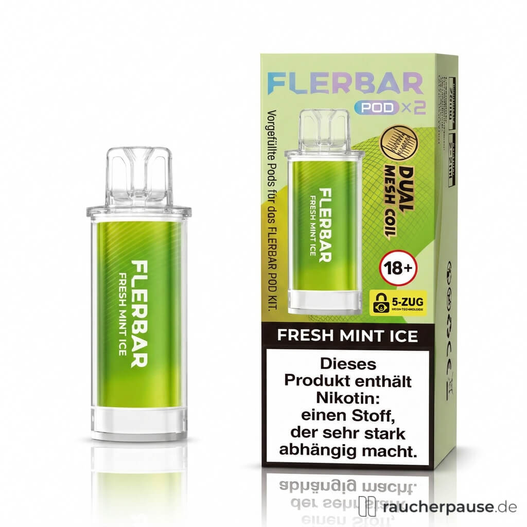 Flerbar Fresh Mint Ice Prefilled Pods | 2 Stück | 20 mg/ml Nikotin
