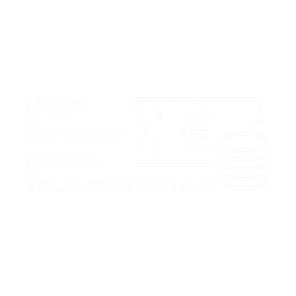 visualisierung trueprogramm mit piktogramm als rabattcoupon und stapel münzen