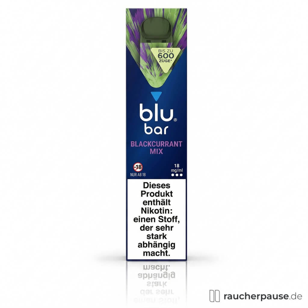 blu bar 1000 Blackcurrant Mix | 18 mg/ml Nikotin | bis zu 1000 Züge
