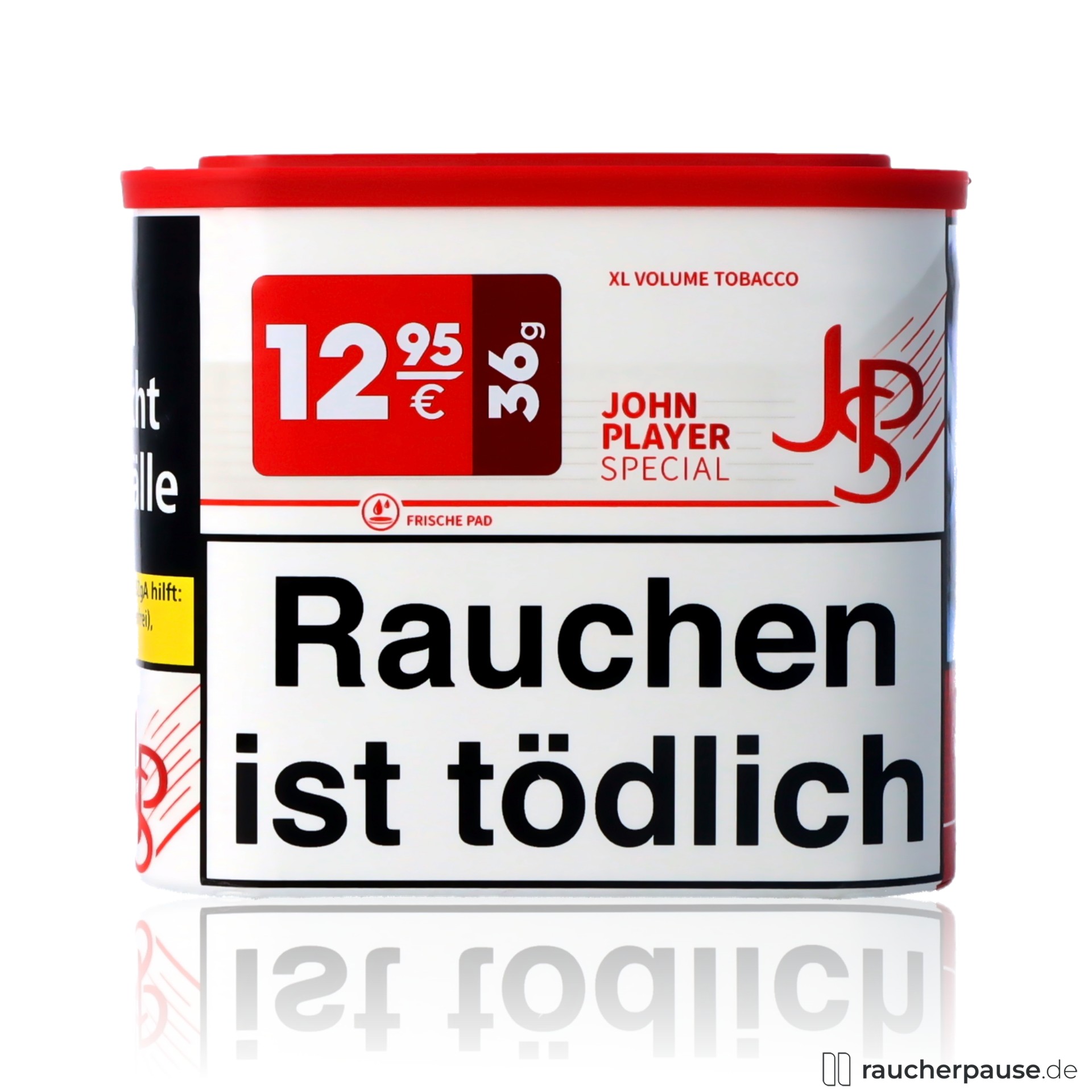 jps red xl volumentabak 38g dose american blend ohne zusatzstoffe , packshot vorderseite