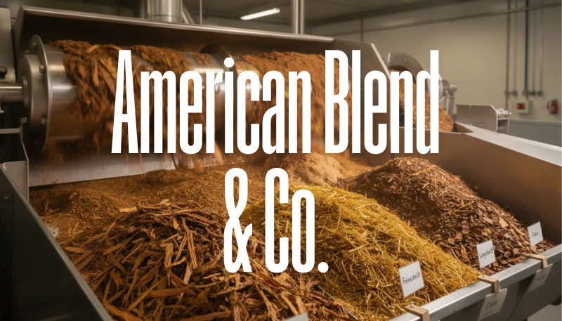 Loser trockener Tabak der in einer Maschine verarbeitet wird