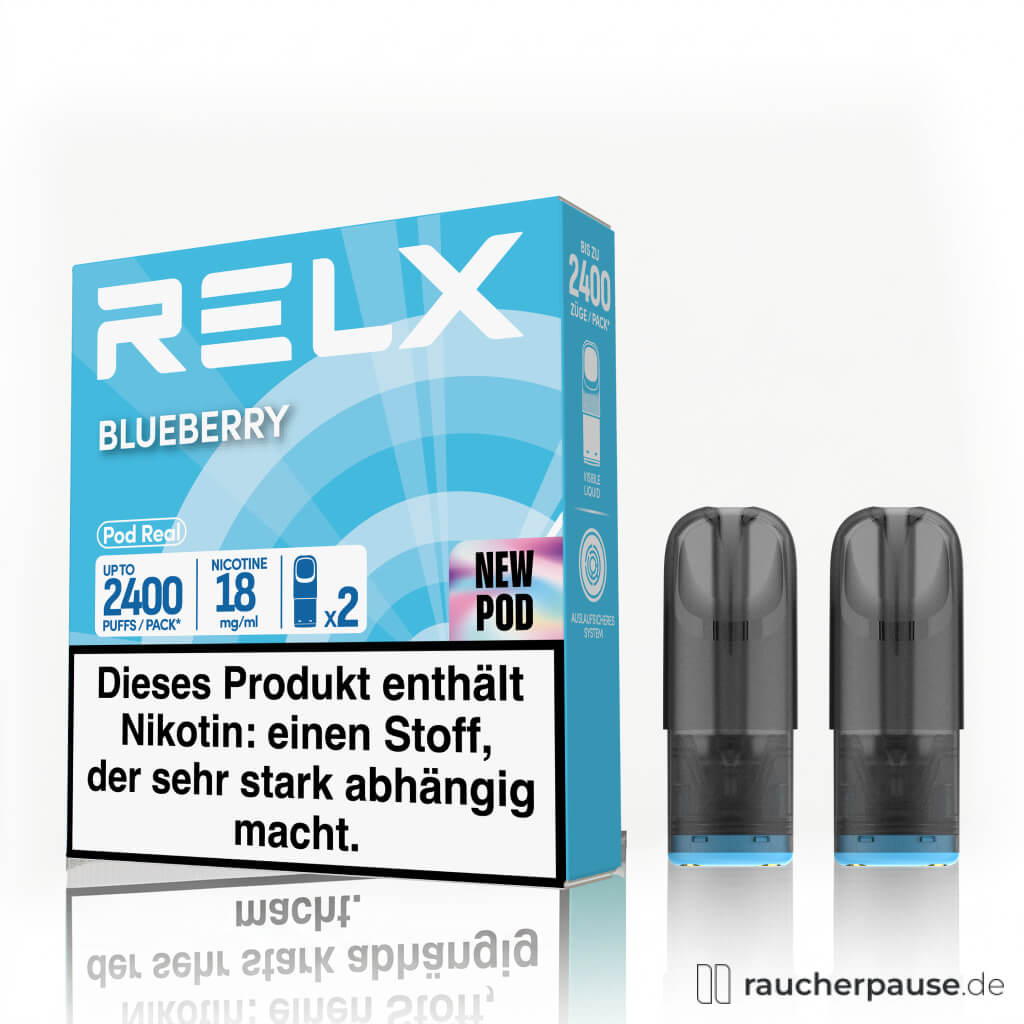 RELX Real Blueberry Prefilled Pods | 2 Stück | 18 mg/ml Nikotin