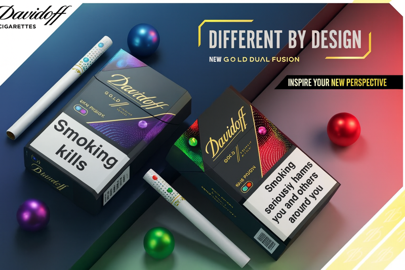 Modernes 3-D Bild von Davidoff Zigaretten