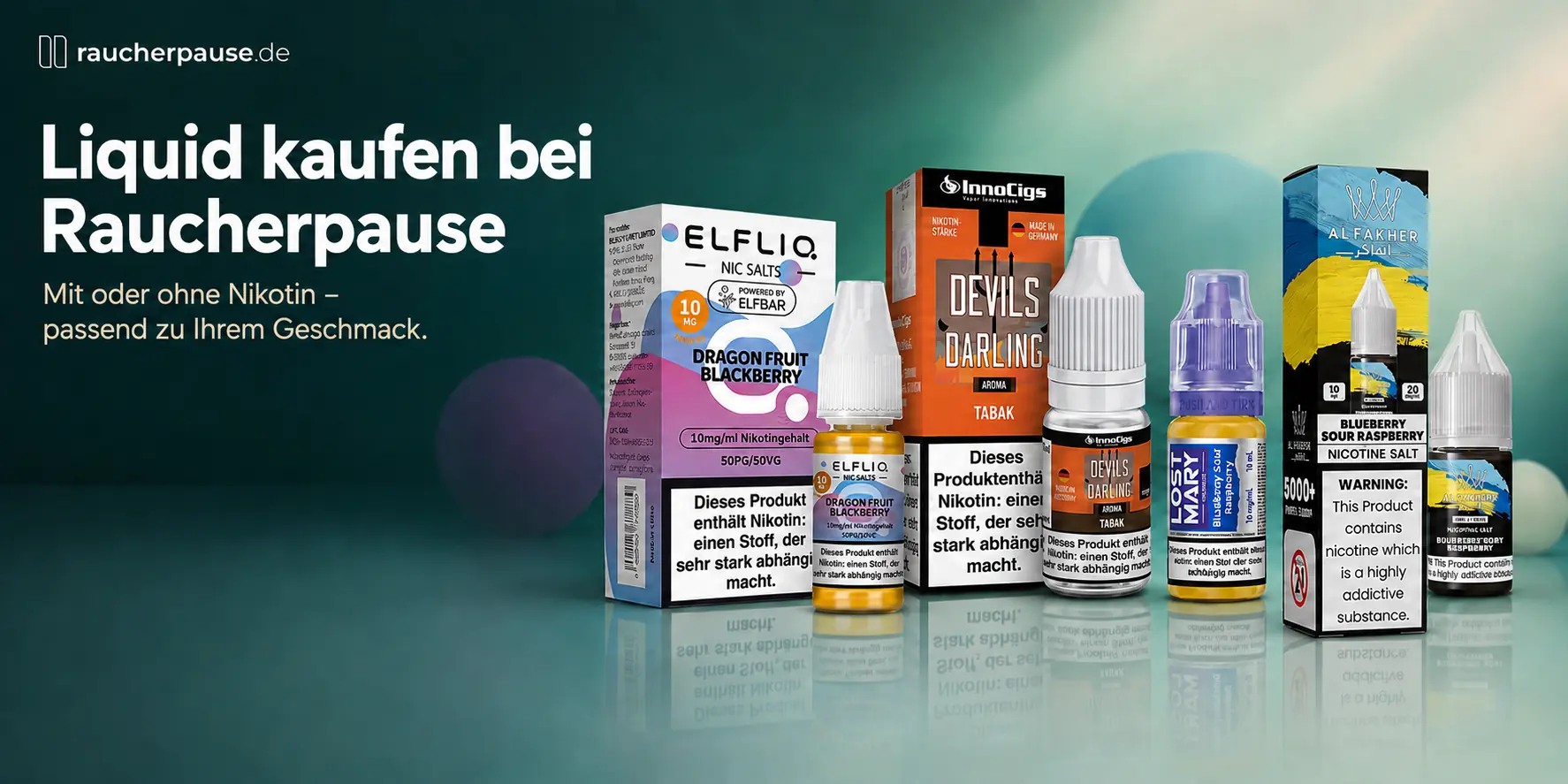 Liquid kaufen bei Raucherpause – E-Liquids mit oder ohne Nikotin
