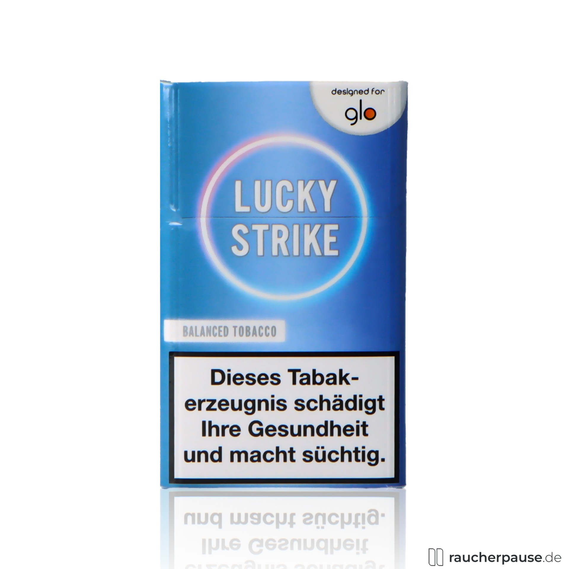 Lucky for Glo | Balanced Tobacco | 20 Tabaksticks | Heat not Burn lucky strike, lucky for glo balanced tobacco tabaksticks heat not burn, packshot hinterseite