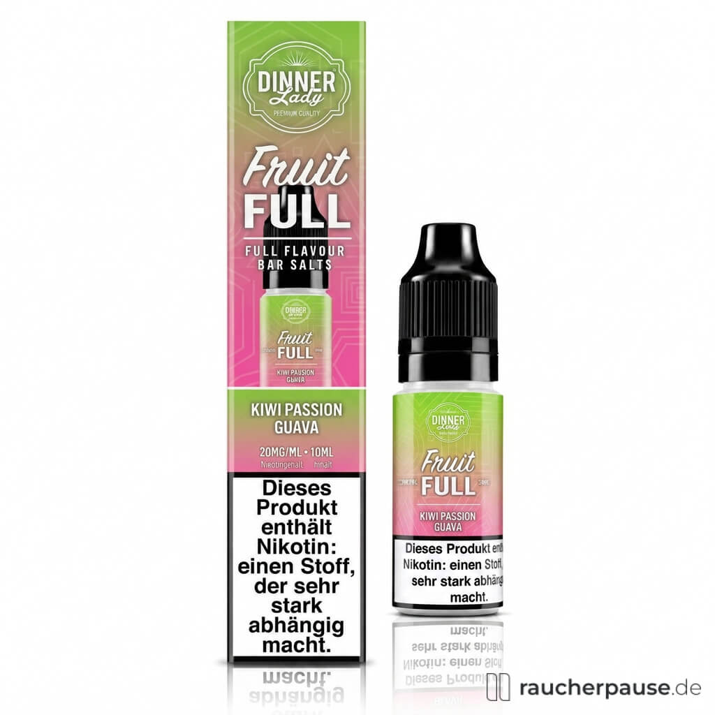 Dinner Lady Fruit Full Kiwi Passion Guava Nikotinsalz Liquid | 20 mg/ml Nikotin | 10 ml