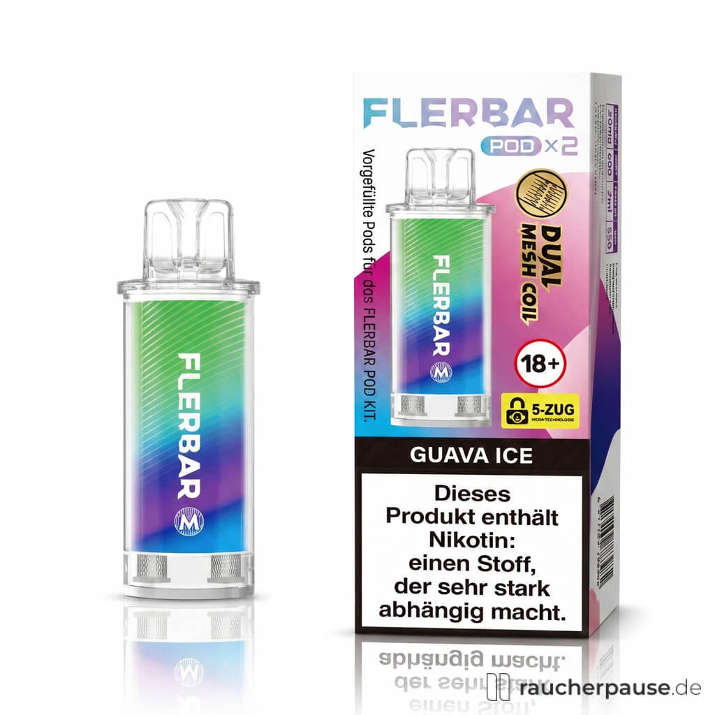 Flerbar Guava Ice Prefilled Pods | 2 Stück | 20 mg/ml Nikotin