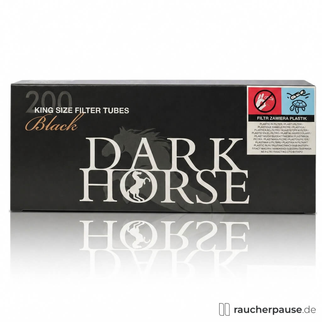 Dark Horse Black King Size Filterhülsen | 200 Stück
