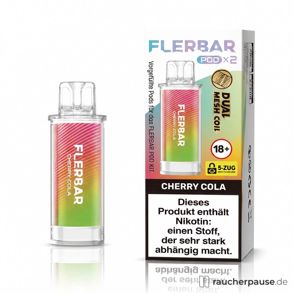 Flerbar Cherry Cola Prefilled Pods | 2 Stück | 20 mg/ml Nikotin