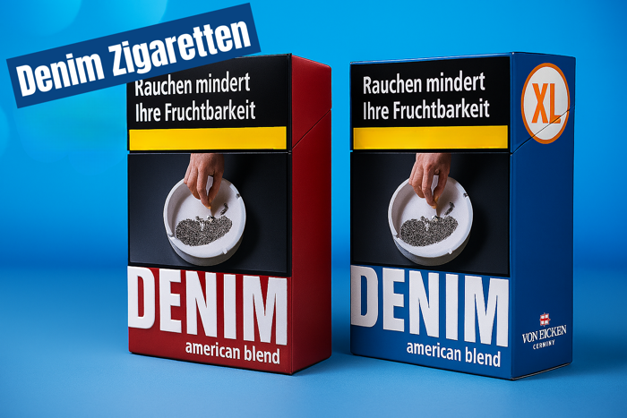 Denim Zigaretten rot und blau