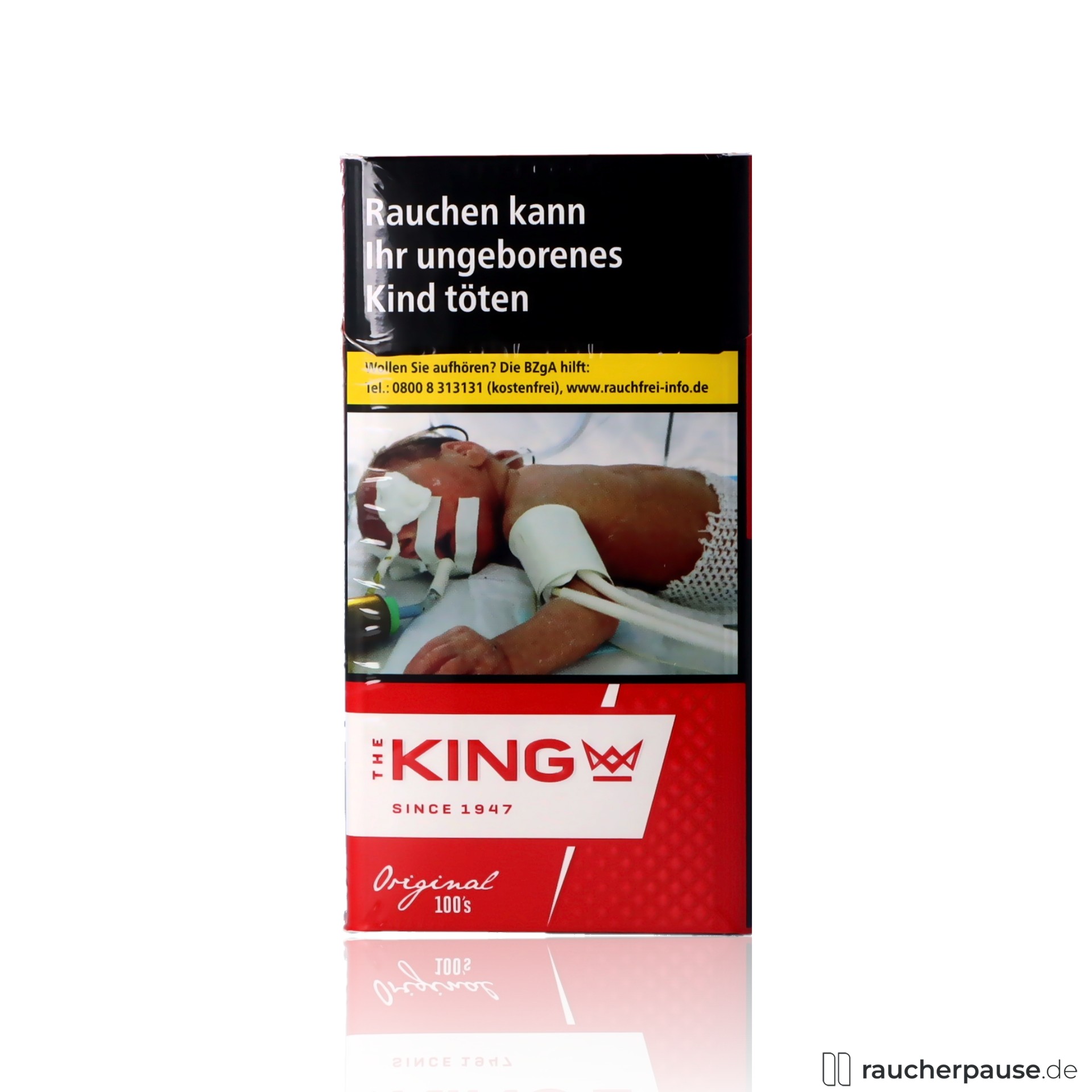 King Red 100 Zigaretten | 20 Stk. pro Packung | Intensives Tabakaroma