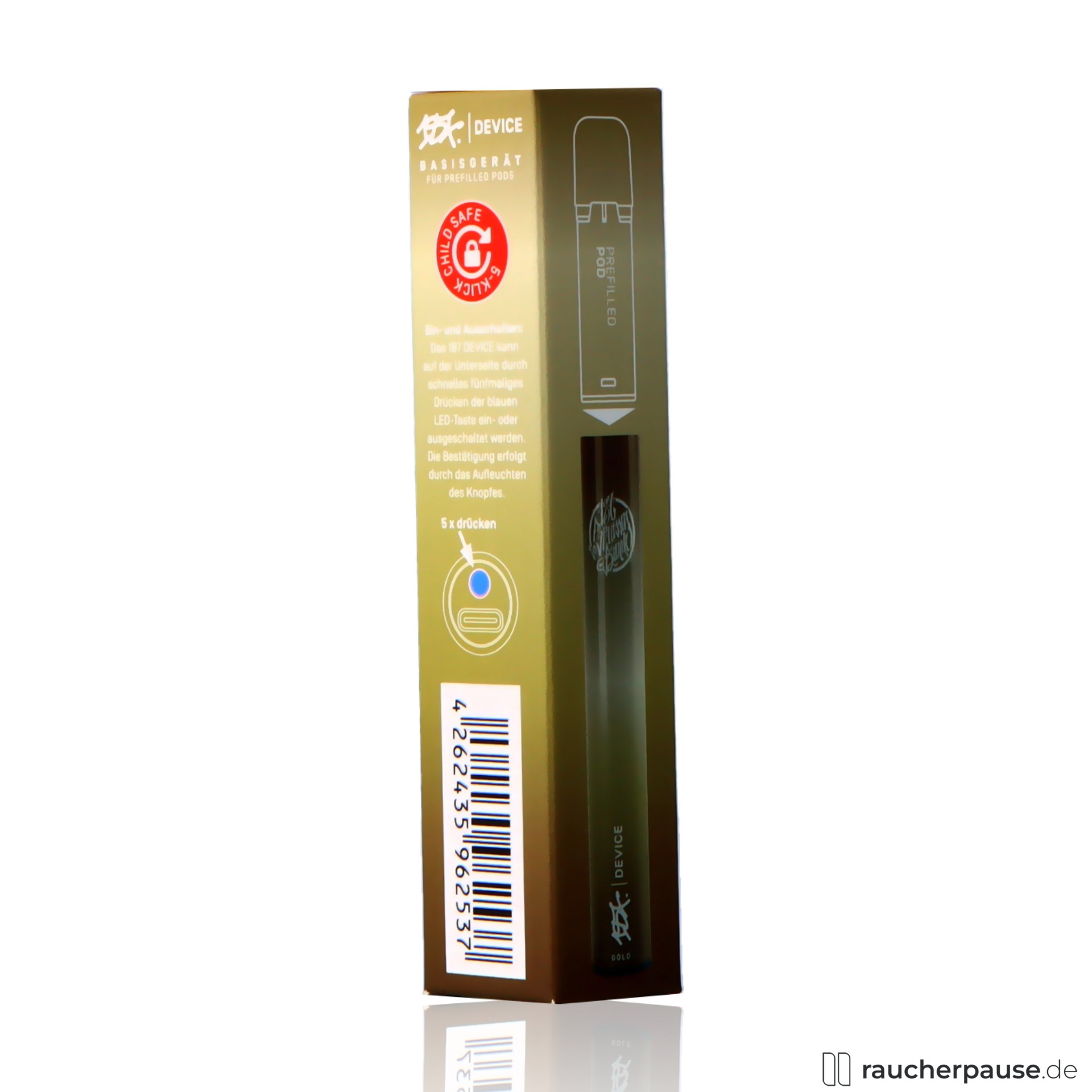 strassenbande e zigarette gold usb c kompakt , packshot vorderseite