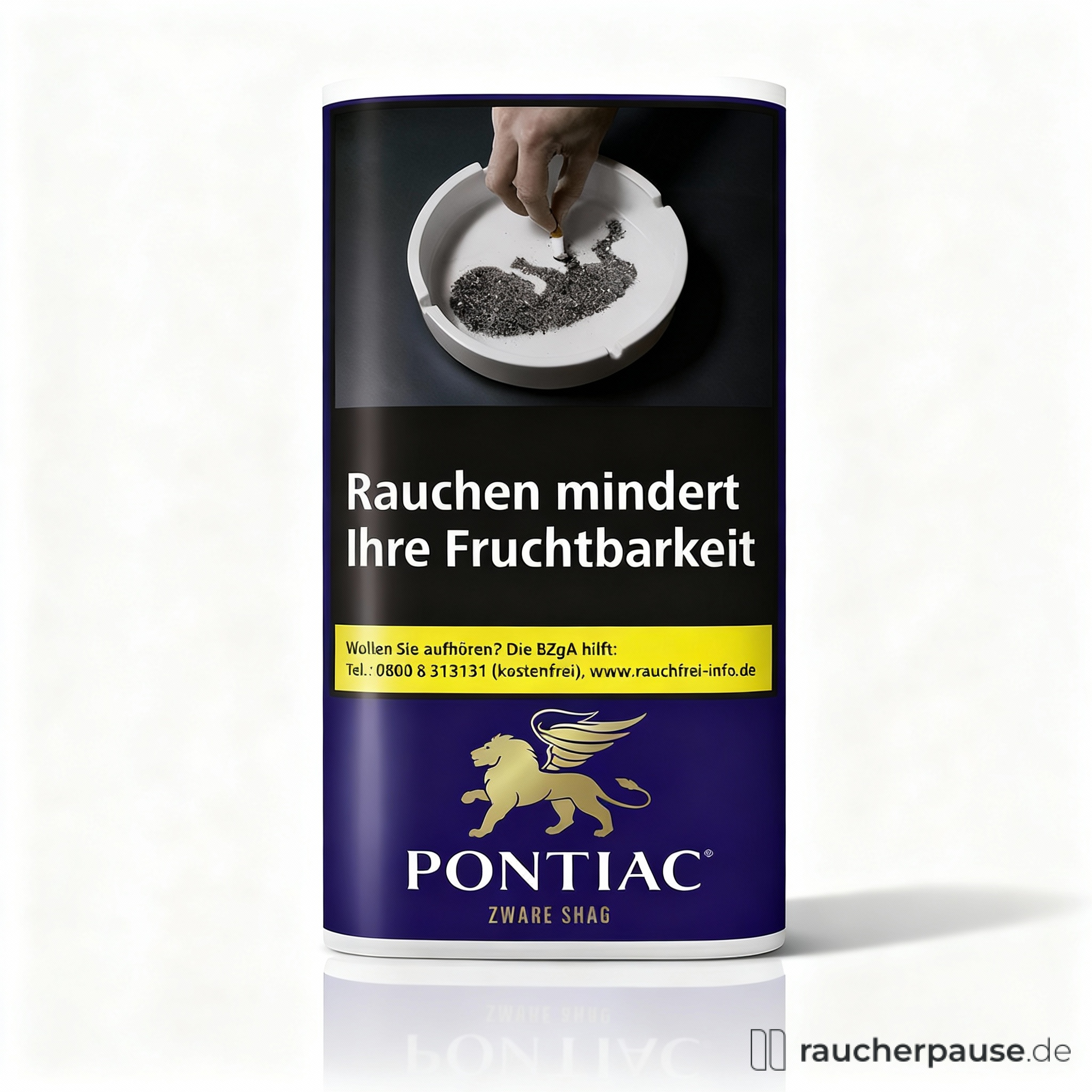 Pontiac Zware Shag Feinschnitttabak | 30g Pouch | Starker, würziger Zigarettentabak zum Drehen | Virginia, Burley & Basma Mischung