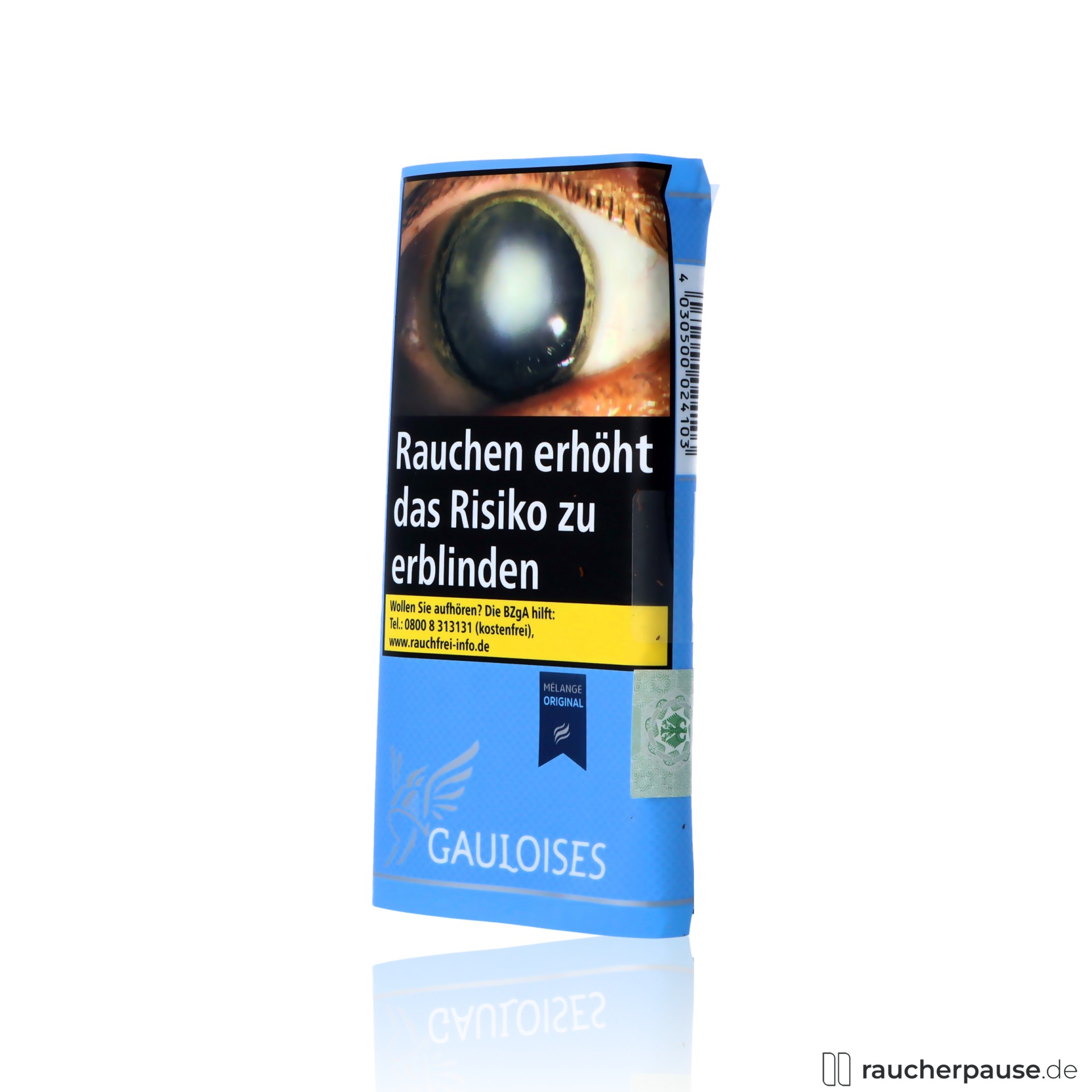 gauloises melange original 30g drehtabak wuerzig stark pouchpaeckchen , packshot vorderseite