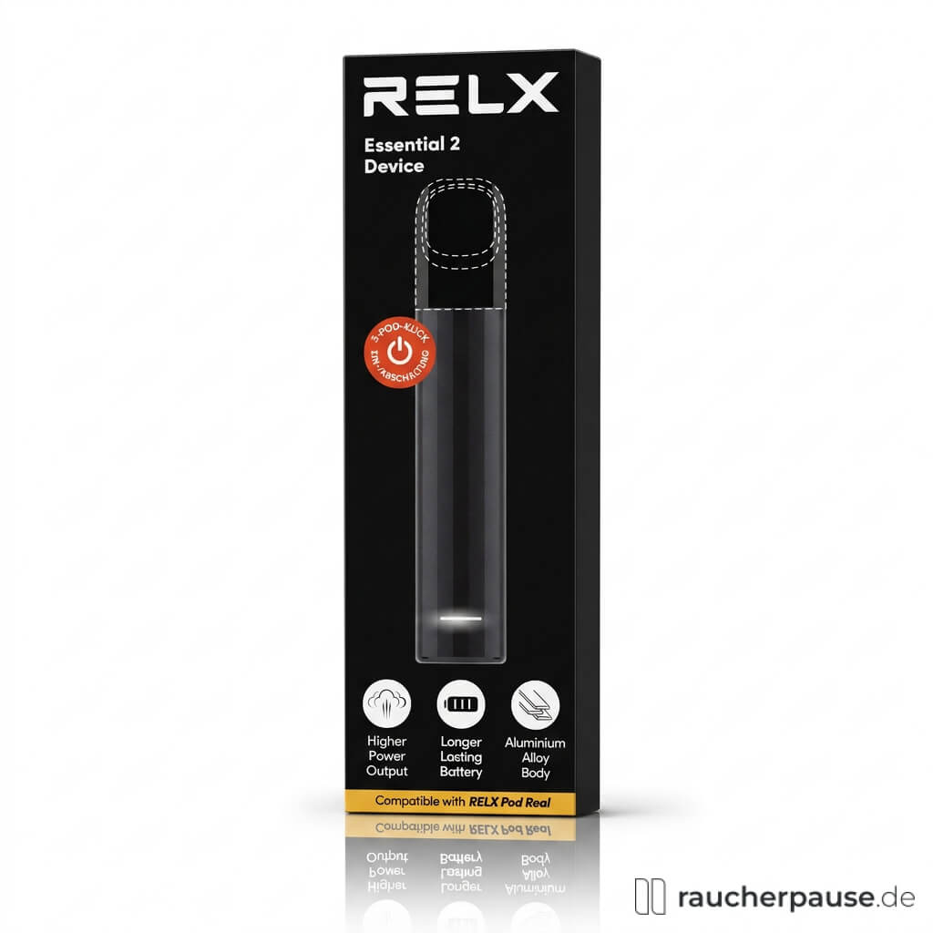 RELX Essential 2 Device Black | 380 mAh | 10 Watt