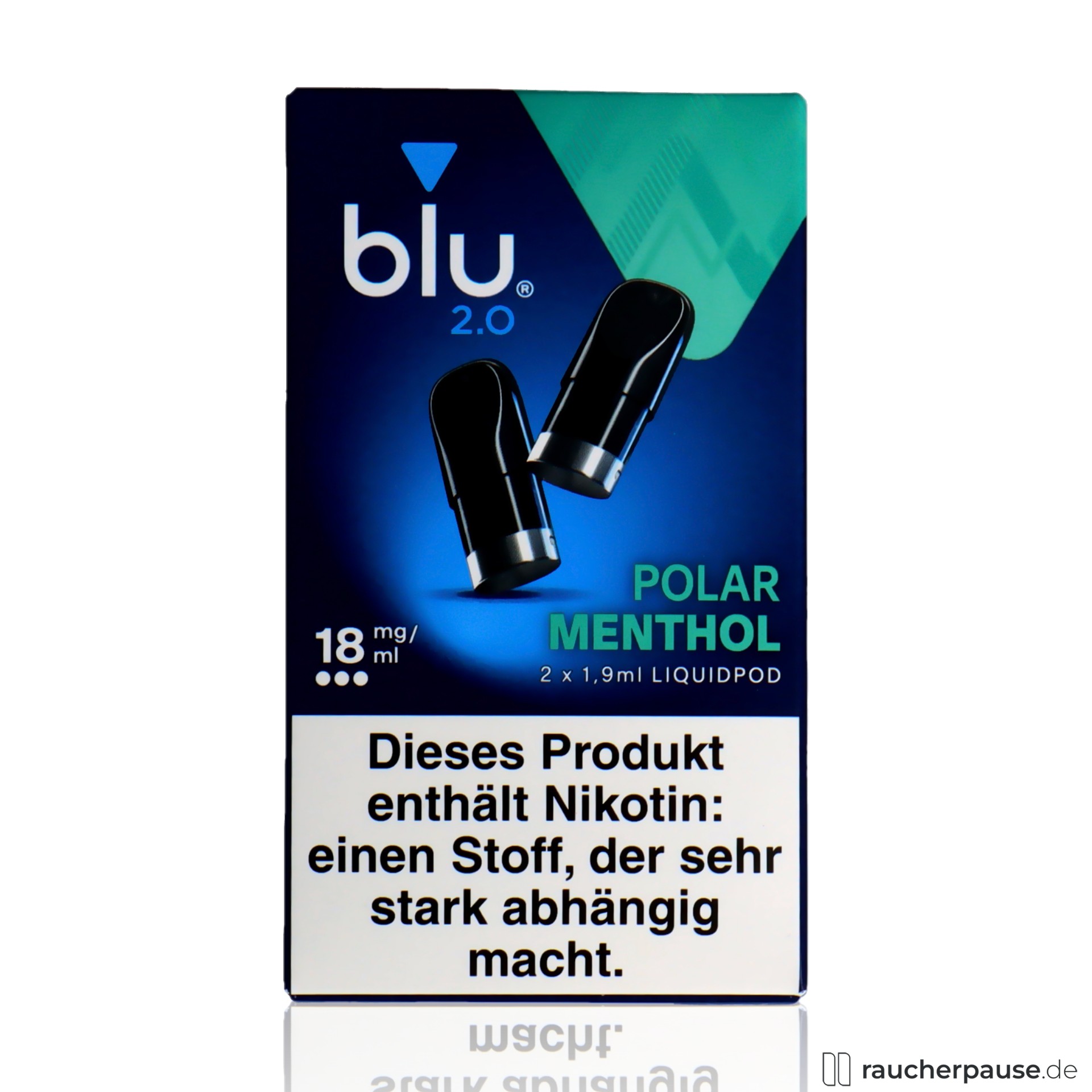 blu, blu polar menthol liquid pod ml nikotin stueck polar menthol , packshot seitlich