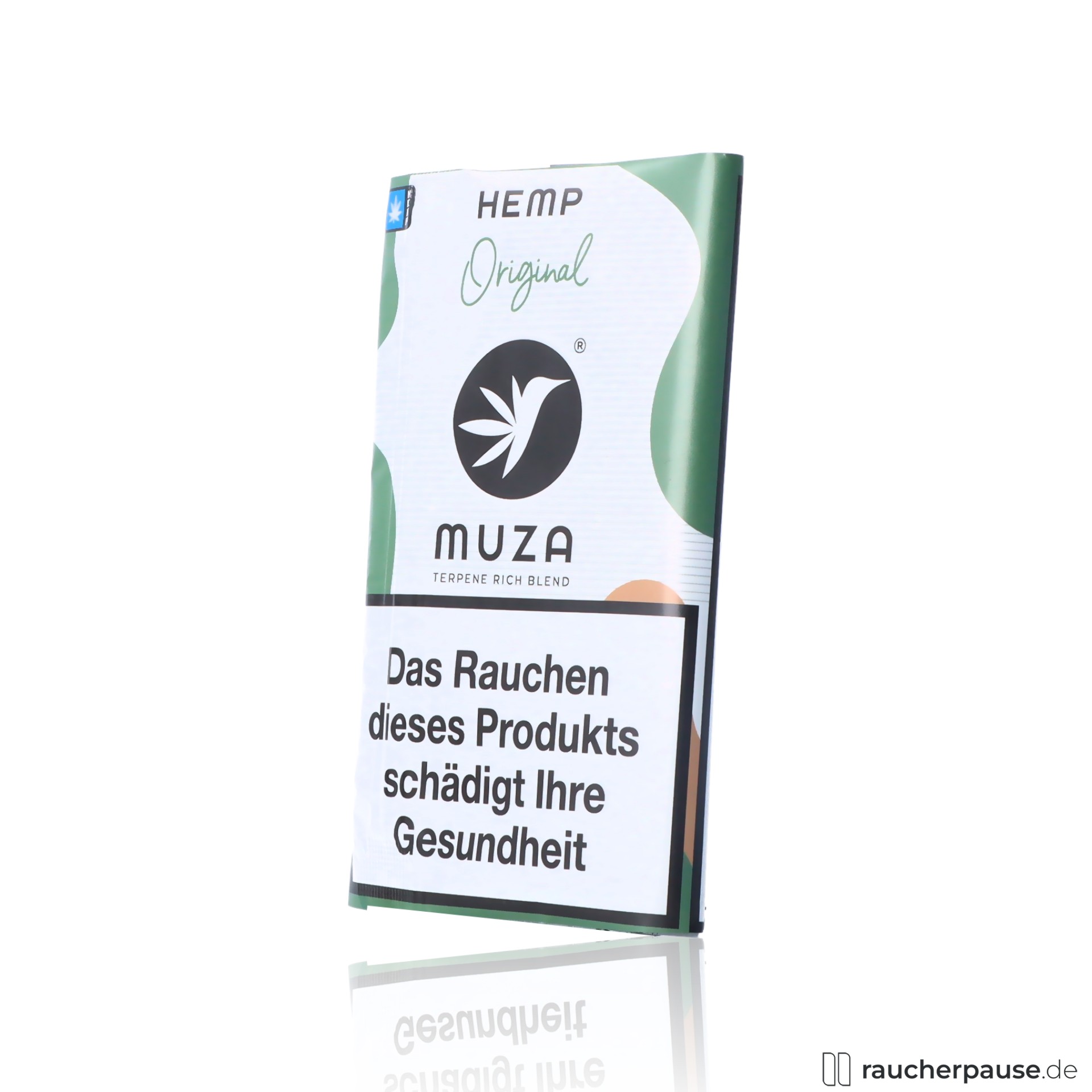 muza hemp original 10g kraeutermischung nikotinfrei fresh pack , packshot seitlich