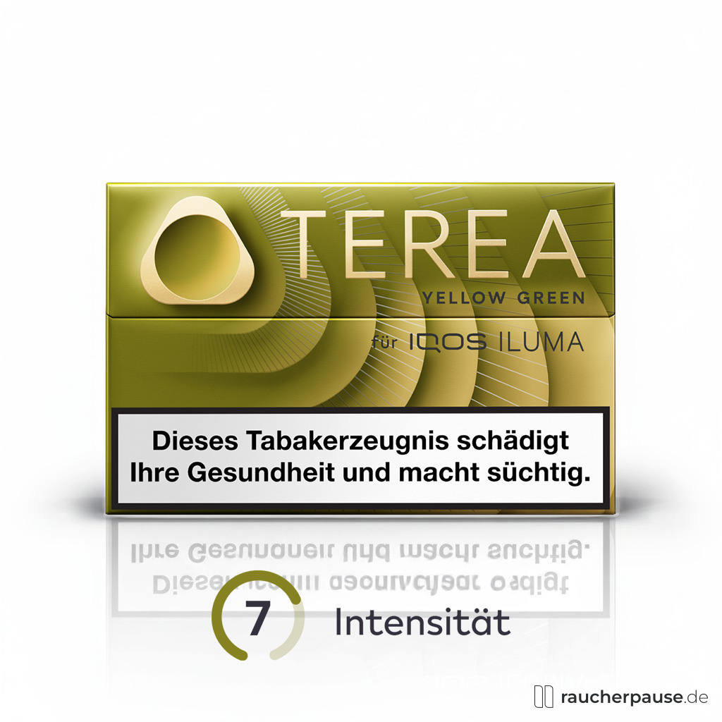 Terea Yellow Green Tabaksticks für IQOS Iluma | 20 Stück | Würziger Tabakgeschmack