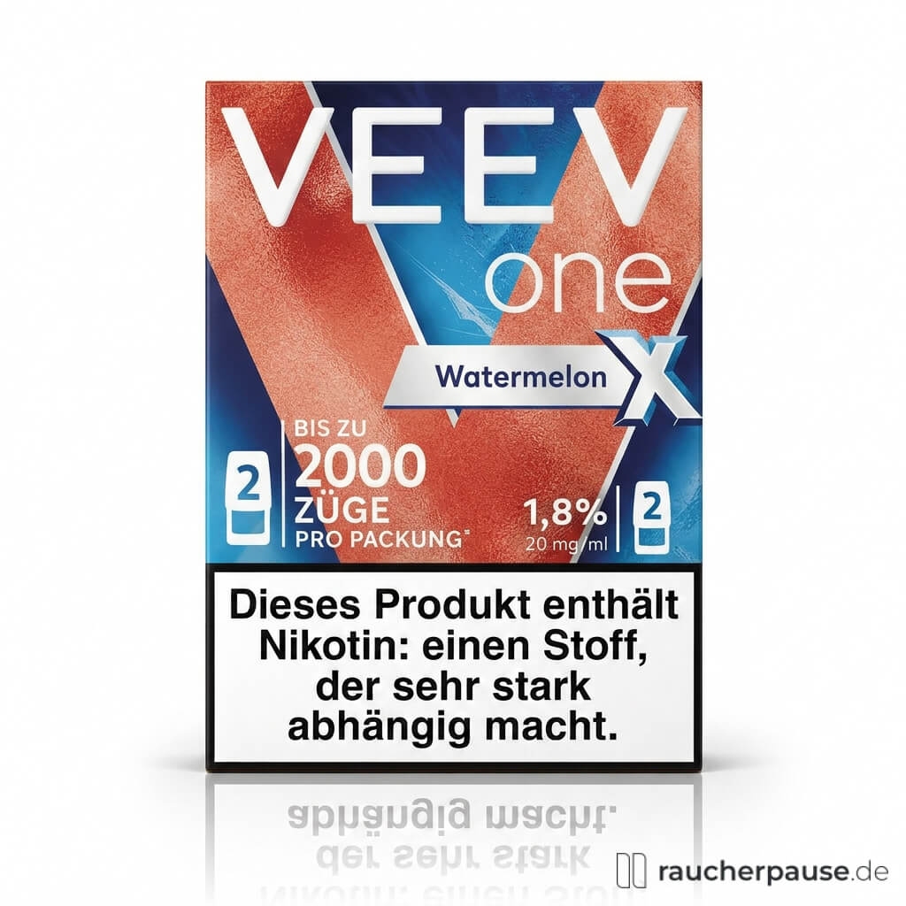 VEEV ONE XTRA Watermelon Pods | 2er Pack | 1,8% Nikotin | Bis zu 2000 Züge