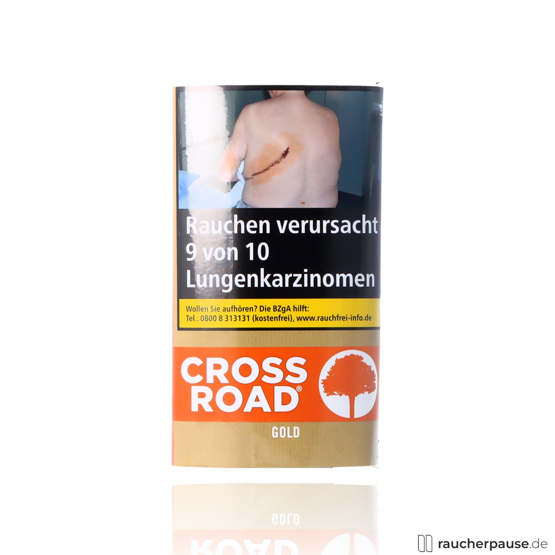 Crossroad Gold Tabak | 30g Pouch | American Blend | Ohne Zusatzstoffe